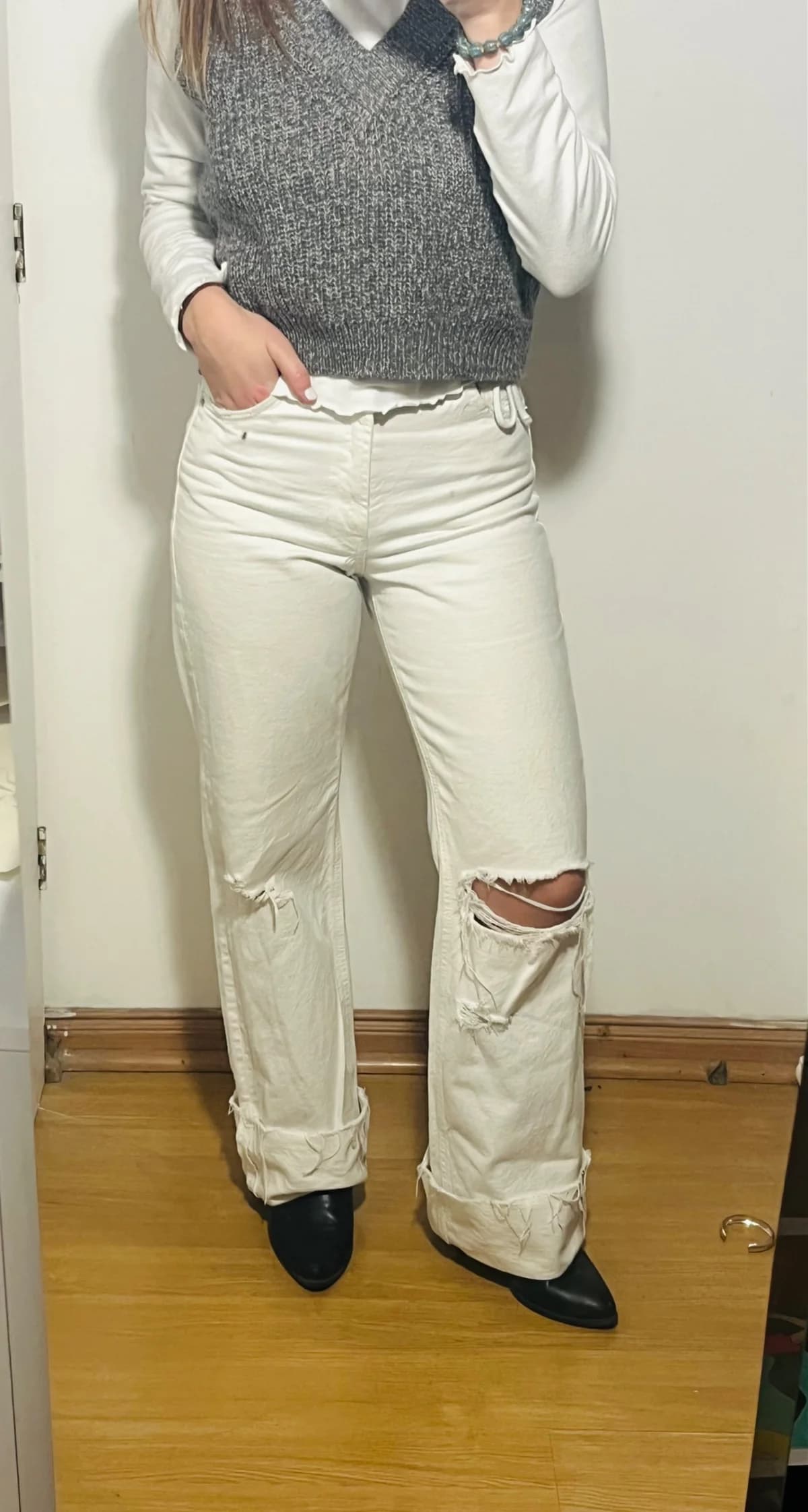 Pantalón blanco Zara — foto 1