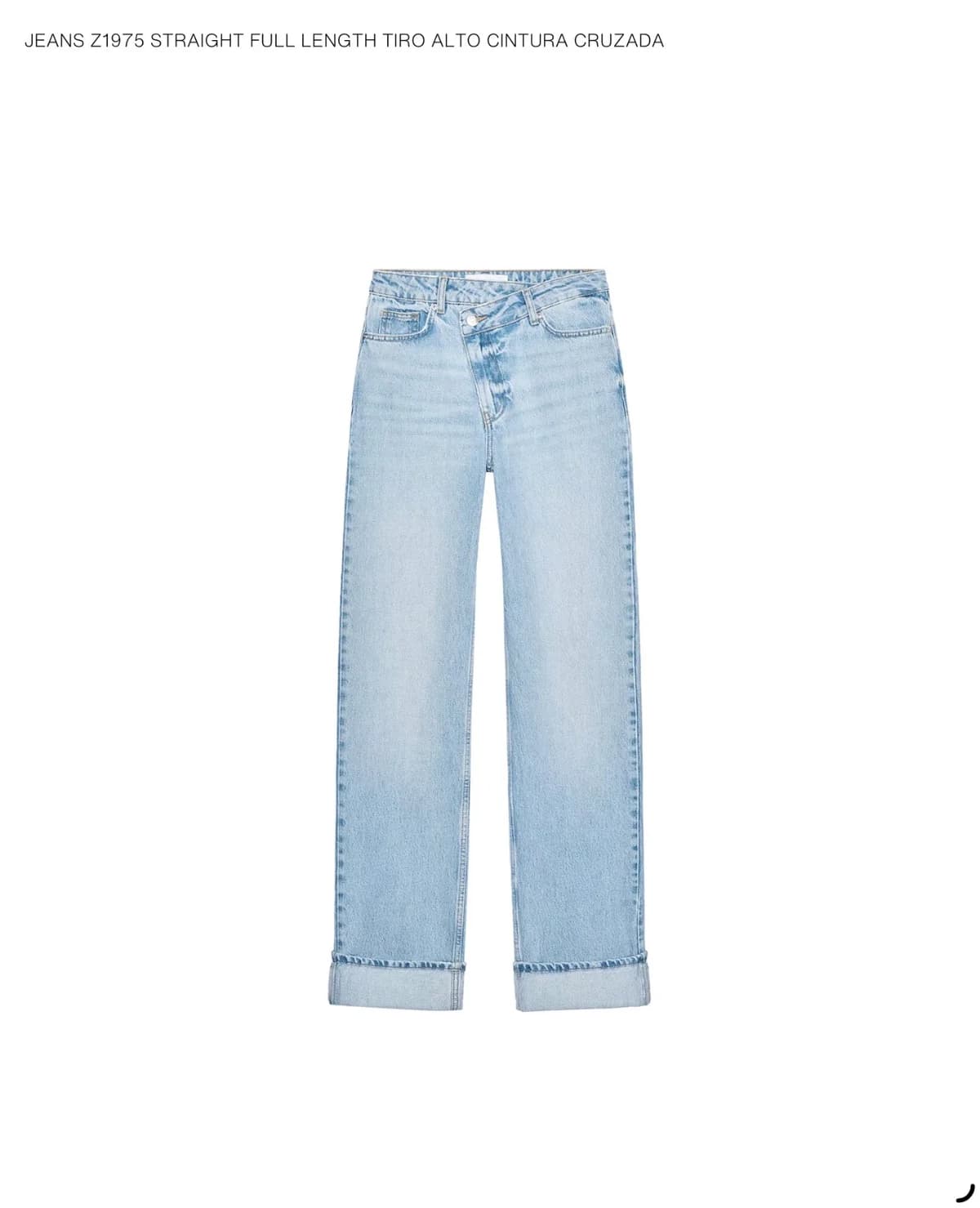 Usado por maria d, Jeans zara straight cruzado, talla 36