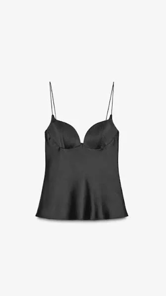 Usado por constanza colihuinca, Top Zara negro, talla s