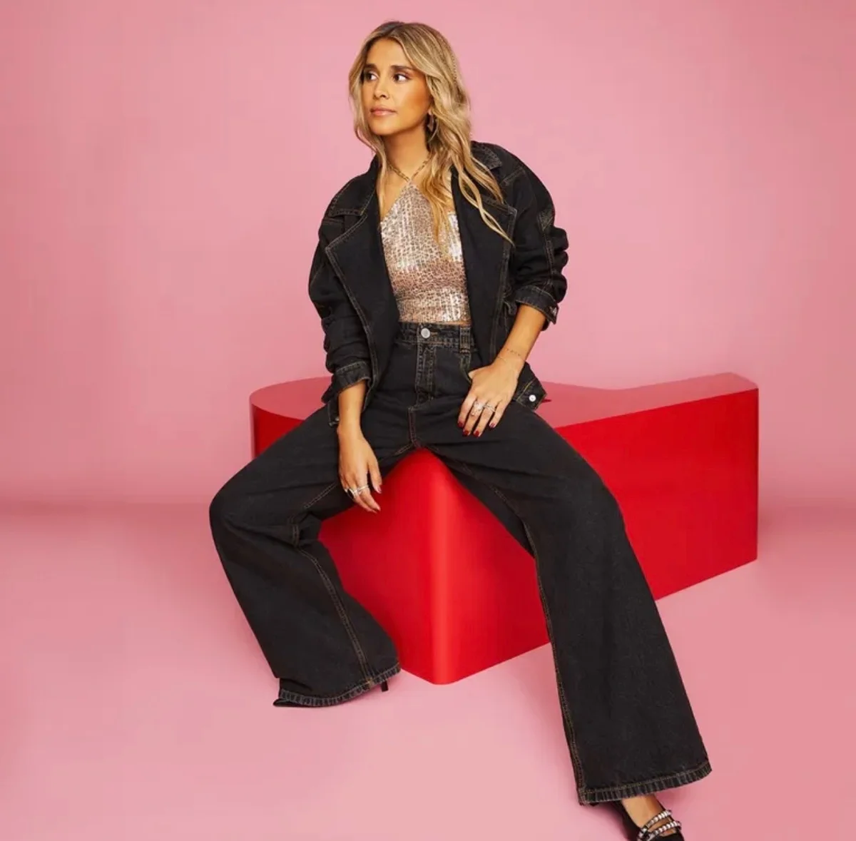 Jeans wide leg tiro alto ropero Paula — foto 1