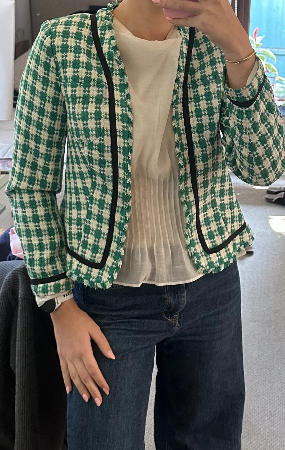 Chaqueta I.S.C. 100% seda tipo tweed — foto 1