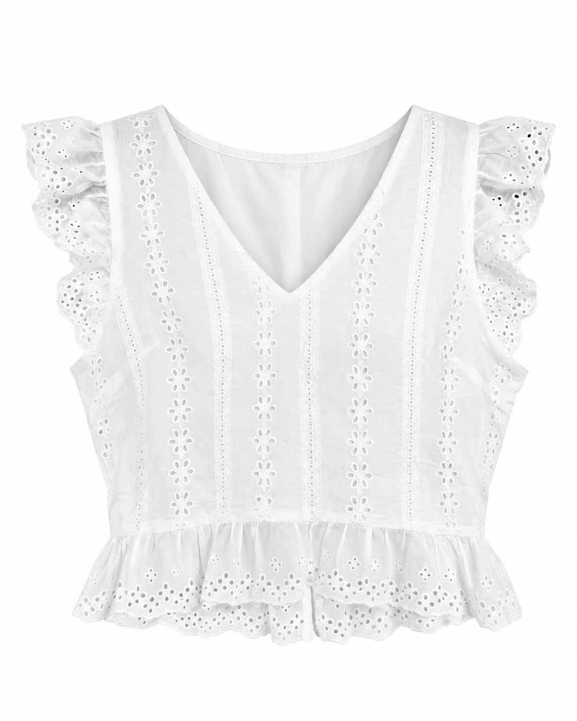 Blusa corta blanca — foto 1
