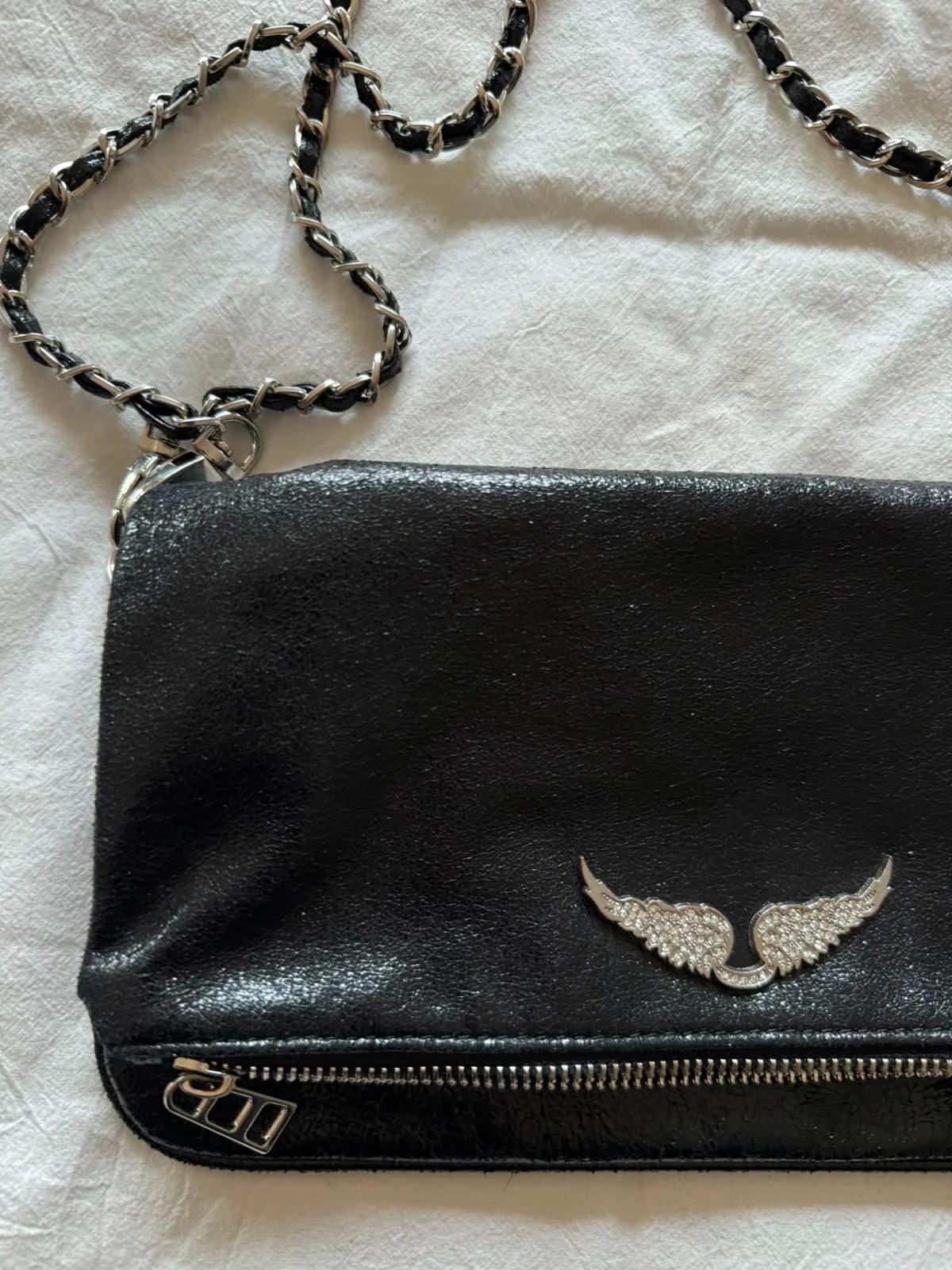 Usado por Paula Aravena, Cartera imitación Zadig negra