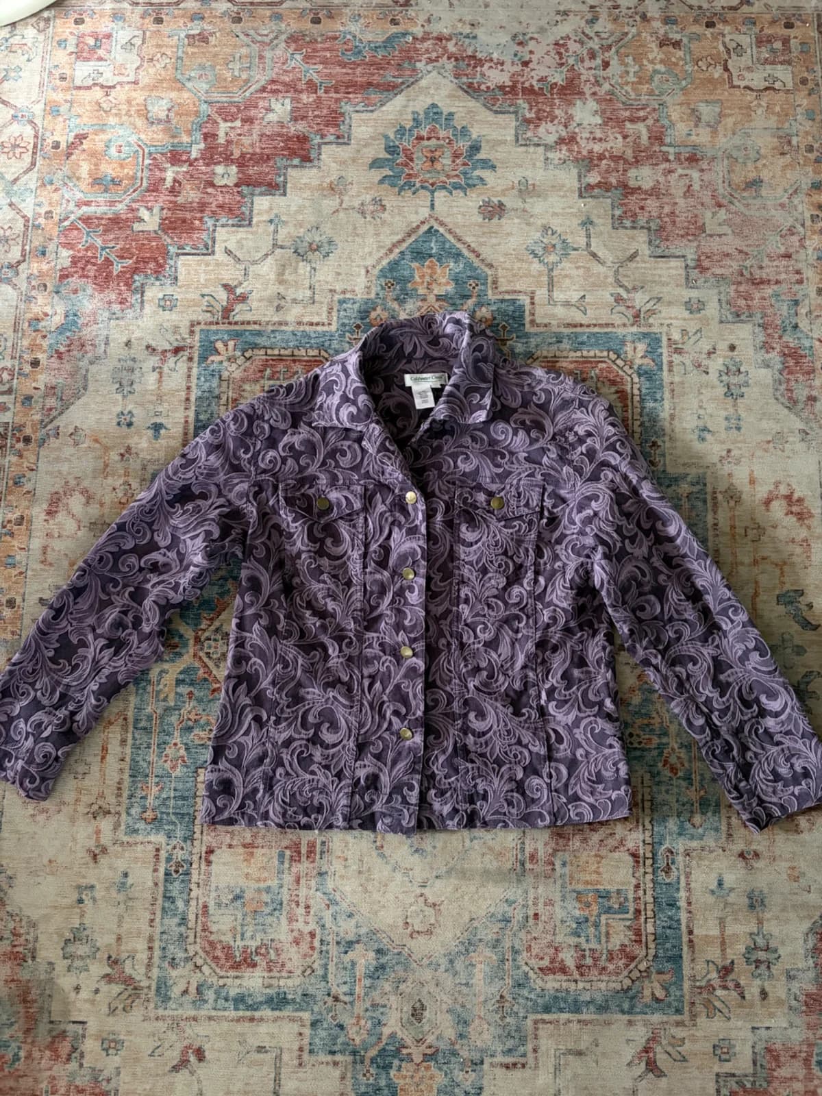 Usado por amparo missiego, Chaqueta vintage estampado, talla S