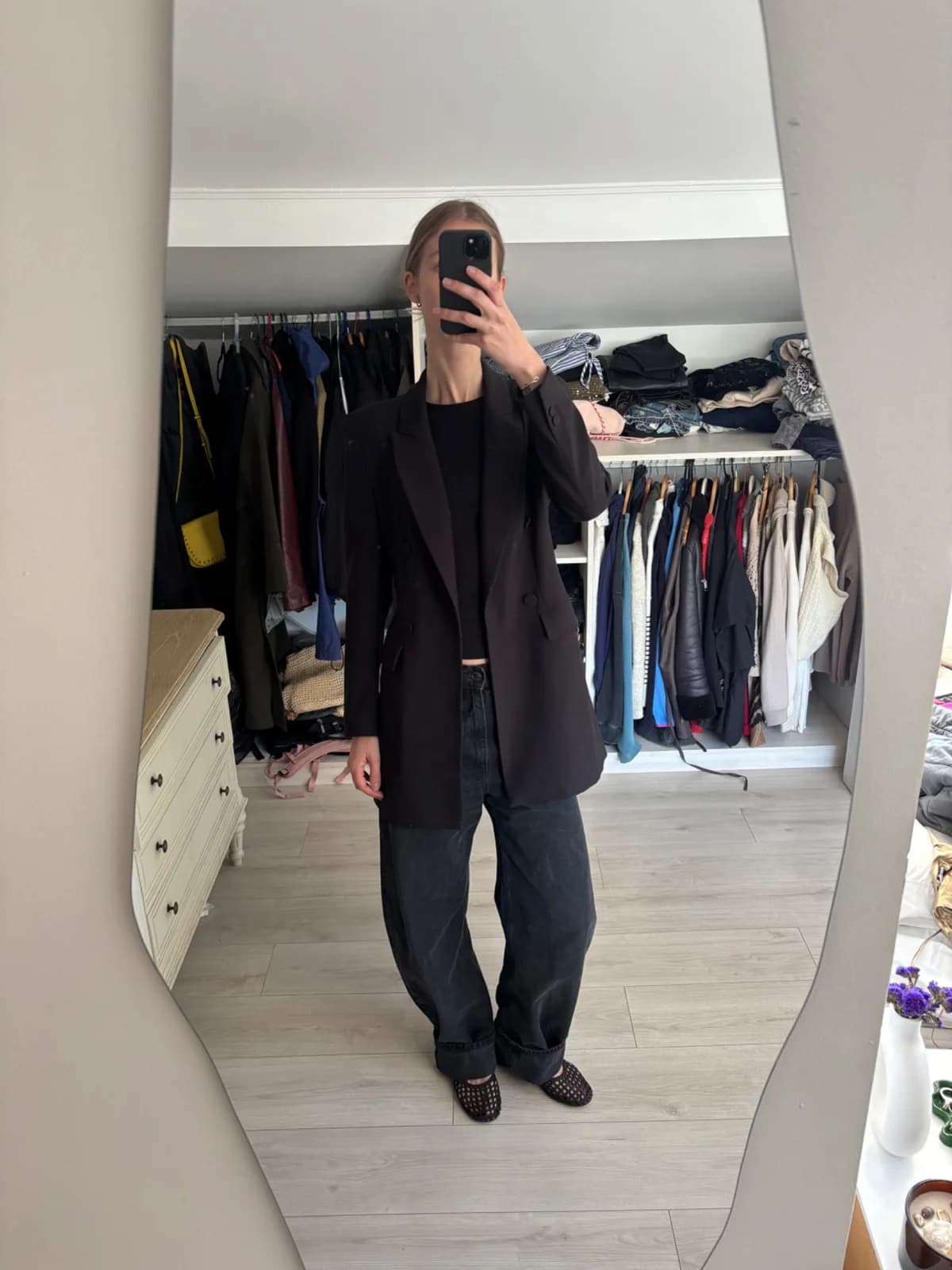 Usado por Blanca Egert, Blazer largo , talla S