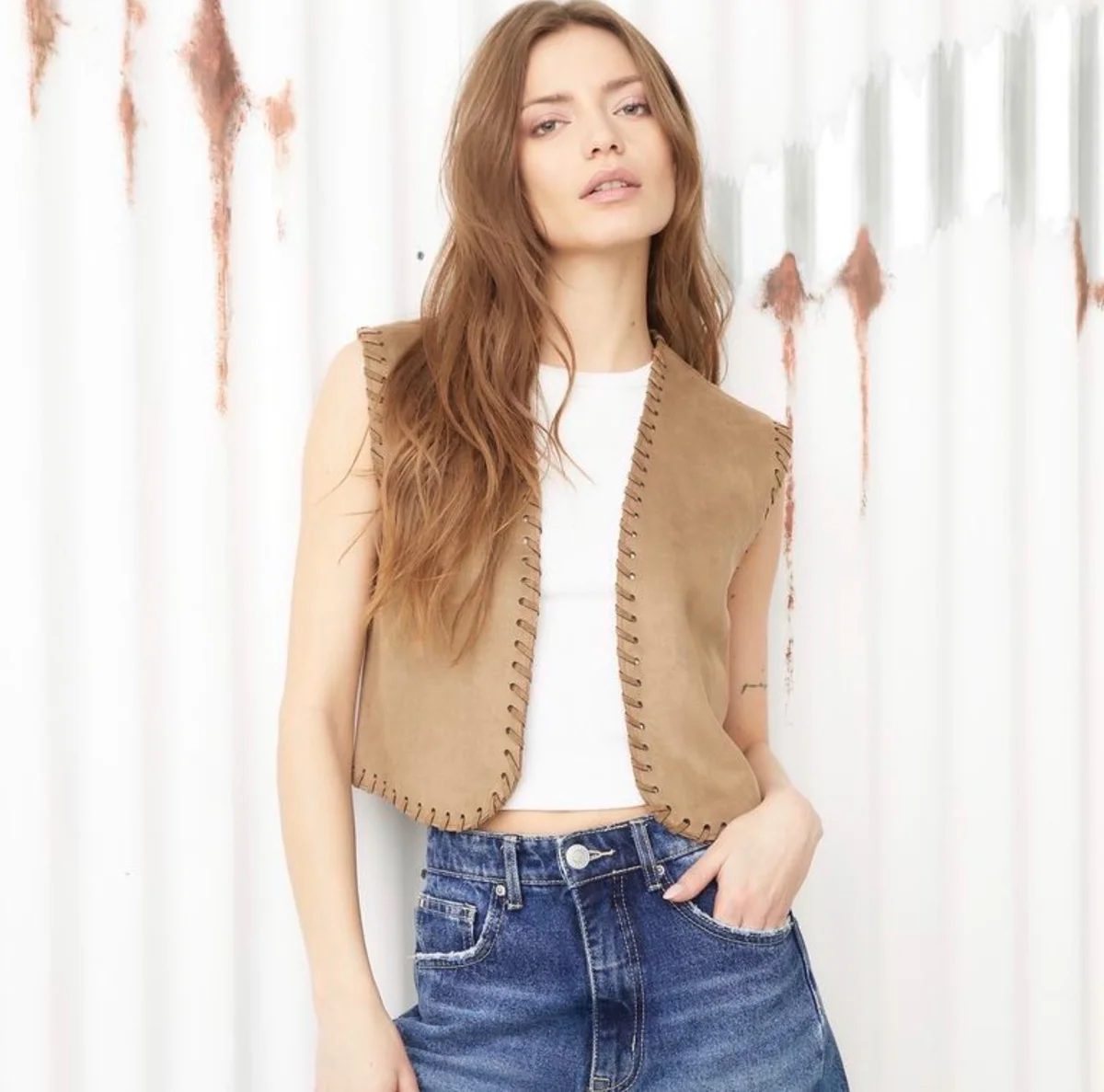 Usado por Catalina Herrera, Vest americanino, talla S