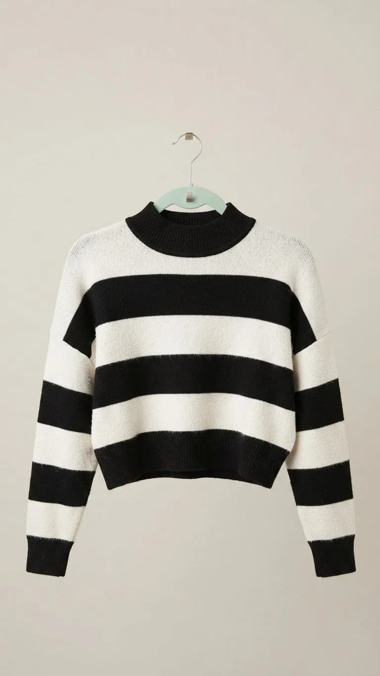 Usado por Josefina Ulloa, Chaleco rayado, talla M