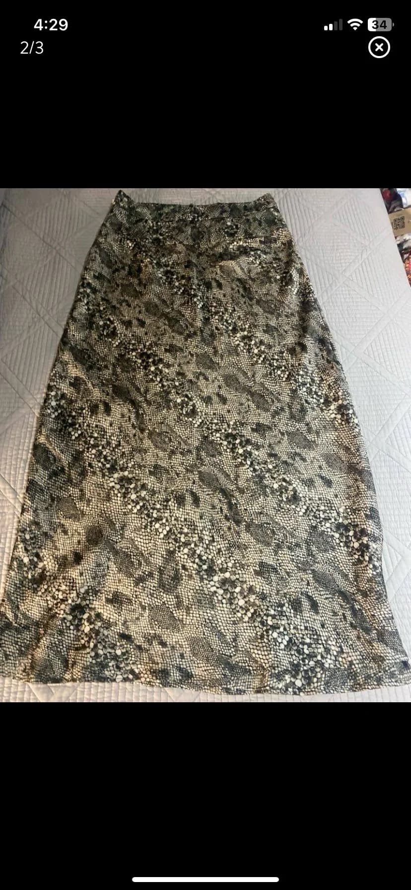 Usado por Carla Alvarez, Falda, talla Xs
