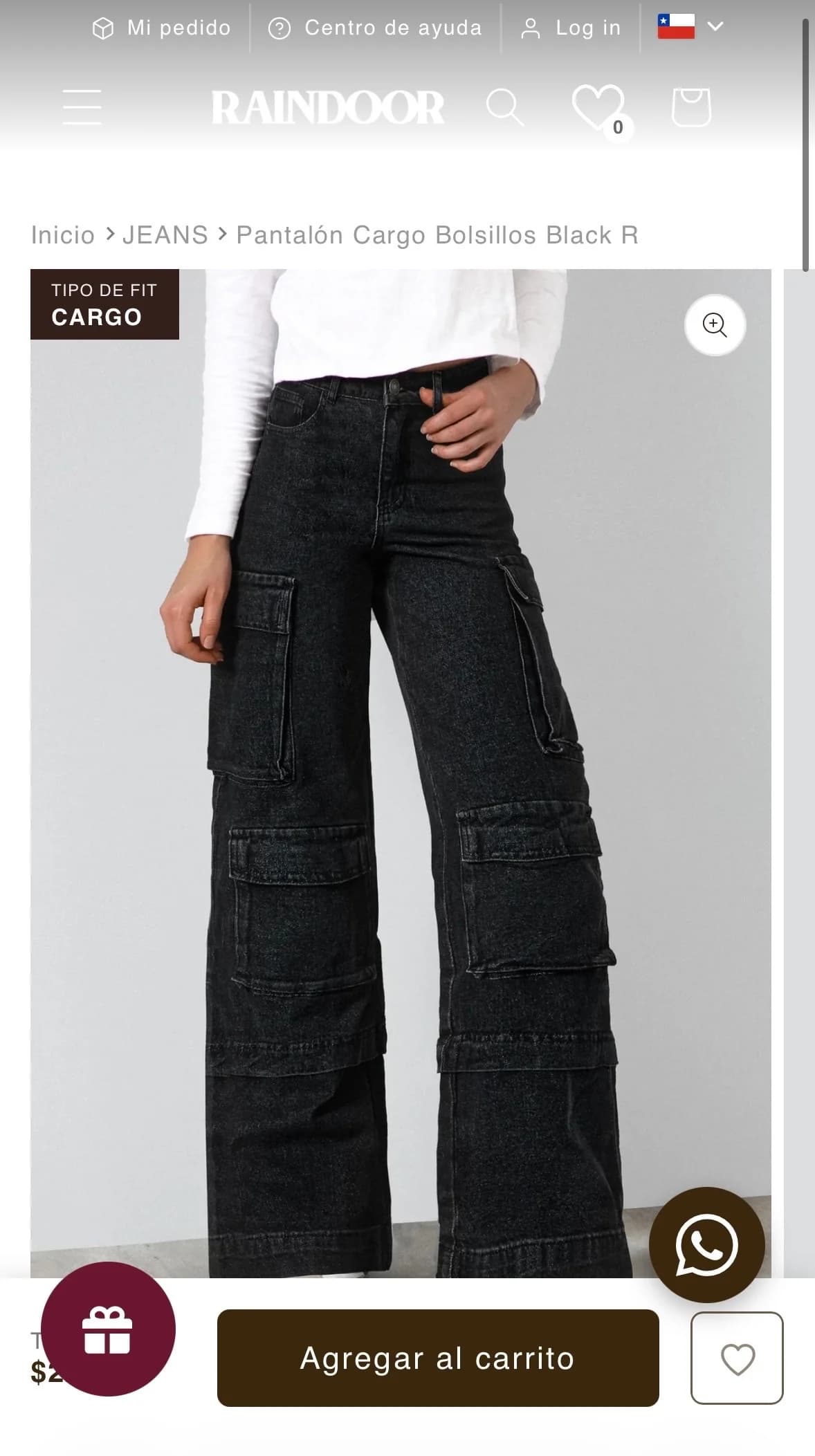 Pantalón cargo negro — foto 1