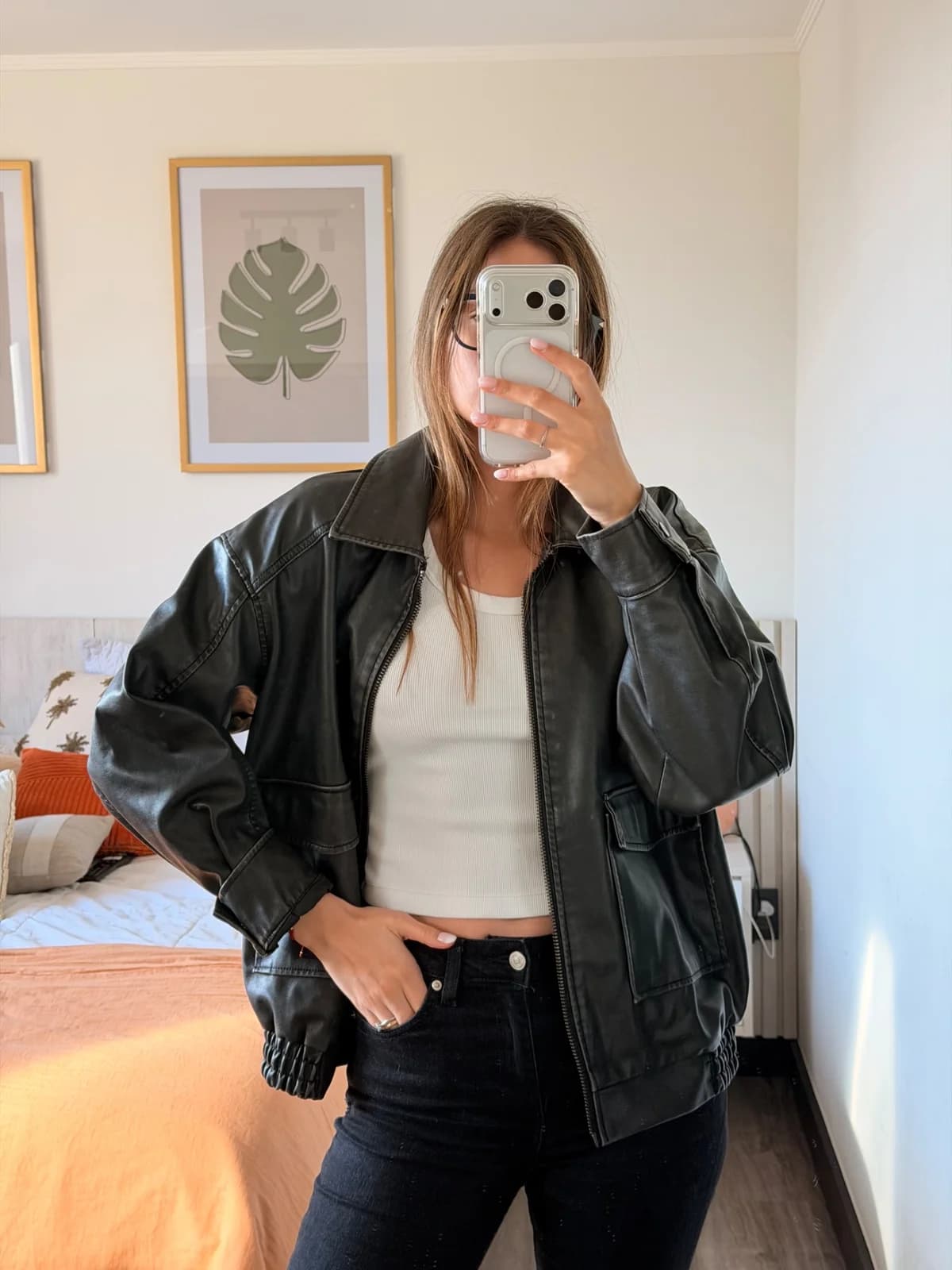 Usado por Paula Aguirre, Chaqueta tipo jaspeada, talla M