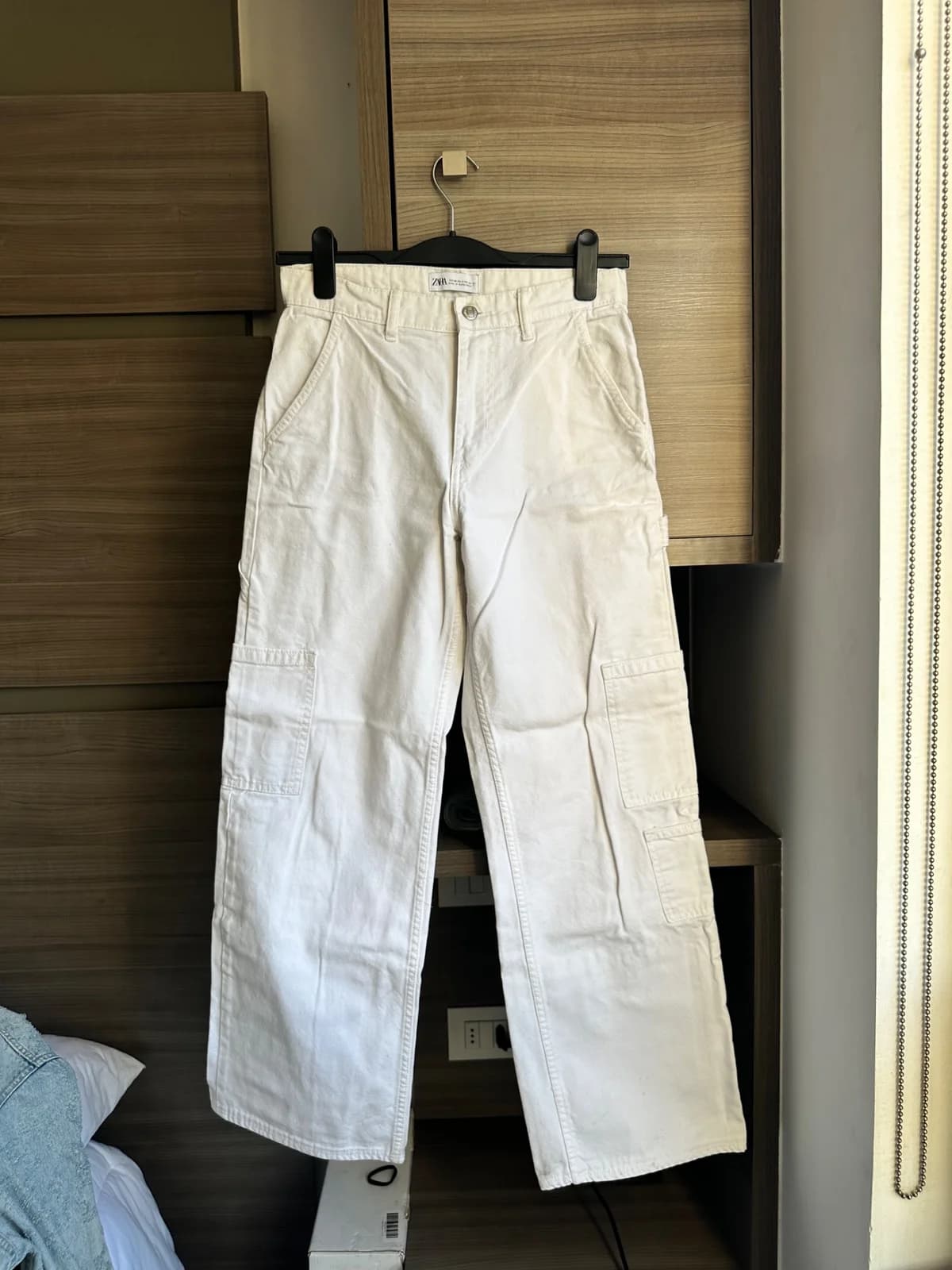 Jeans Cargo Blanco