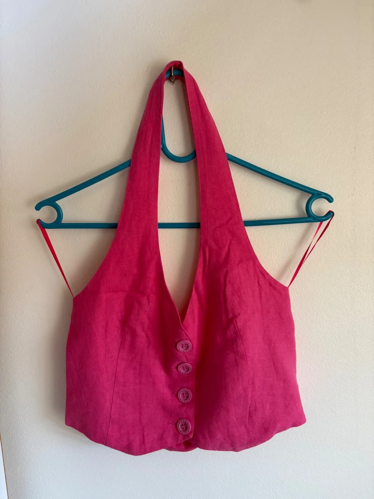 Usado por josefina antonia olid torres, Top Lolita pocket rosado, talla s
