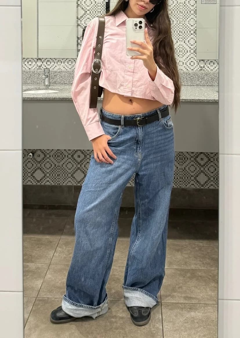 Jeans wideleg h&m — foto 1