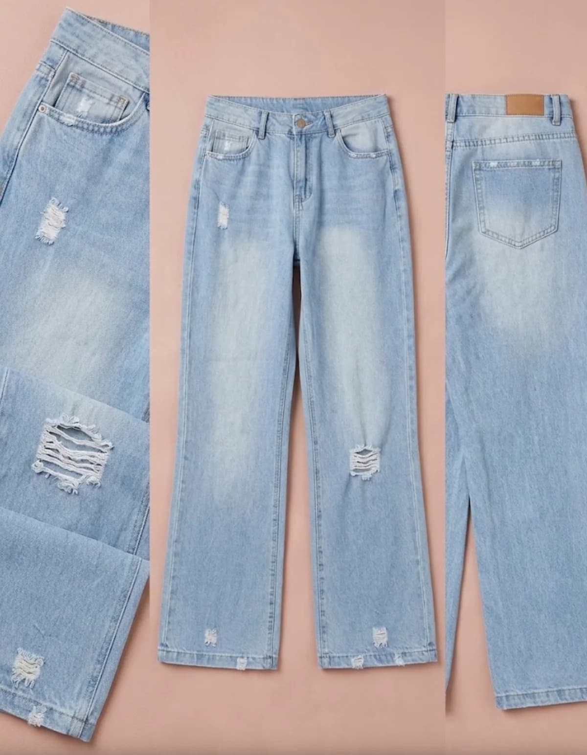 Jeans azul claro desgastado — foto 1