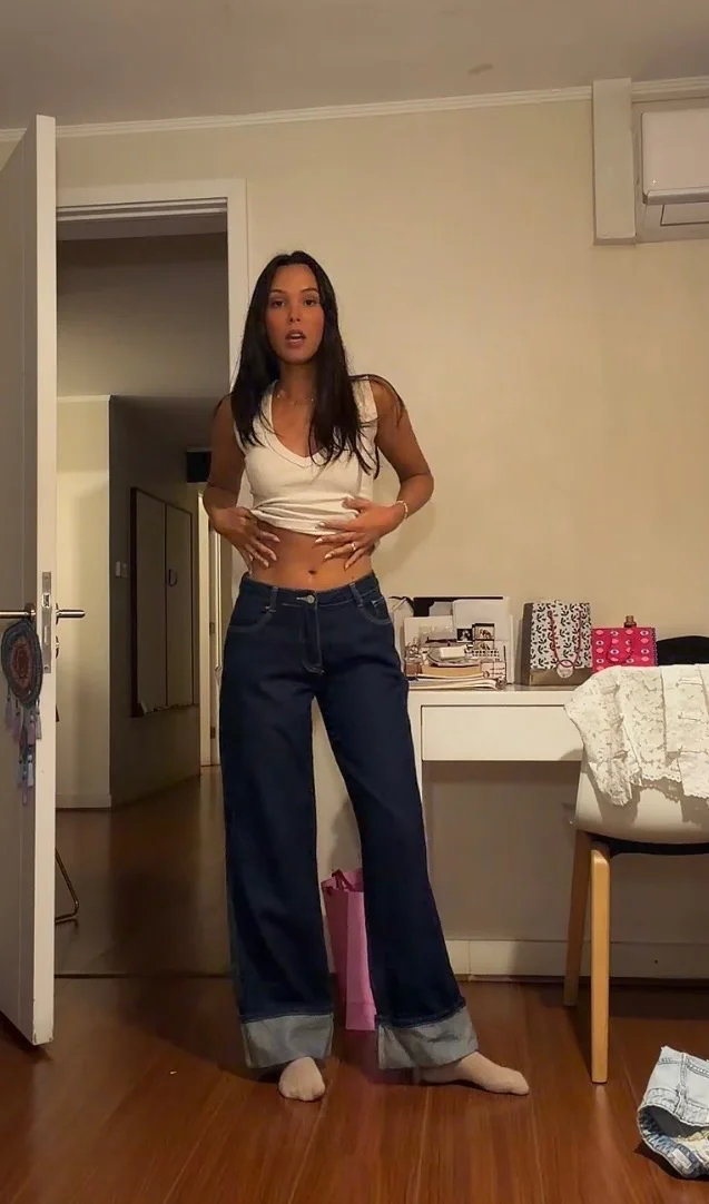 Blue jeans tiro medio