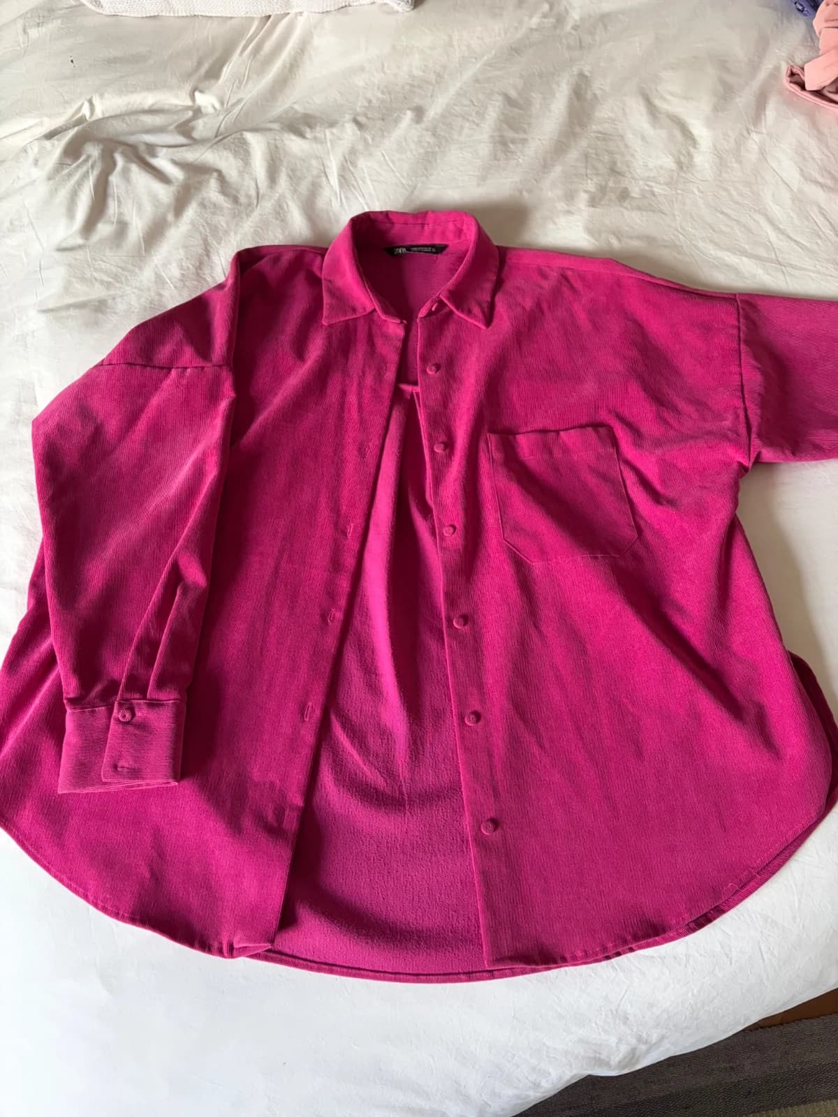 Usado por Marina Del Real, Camisa - chaqueta Zara, talla M
