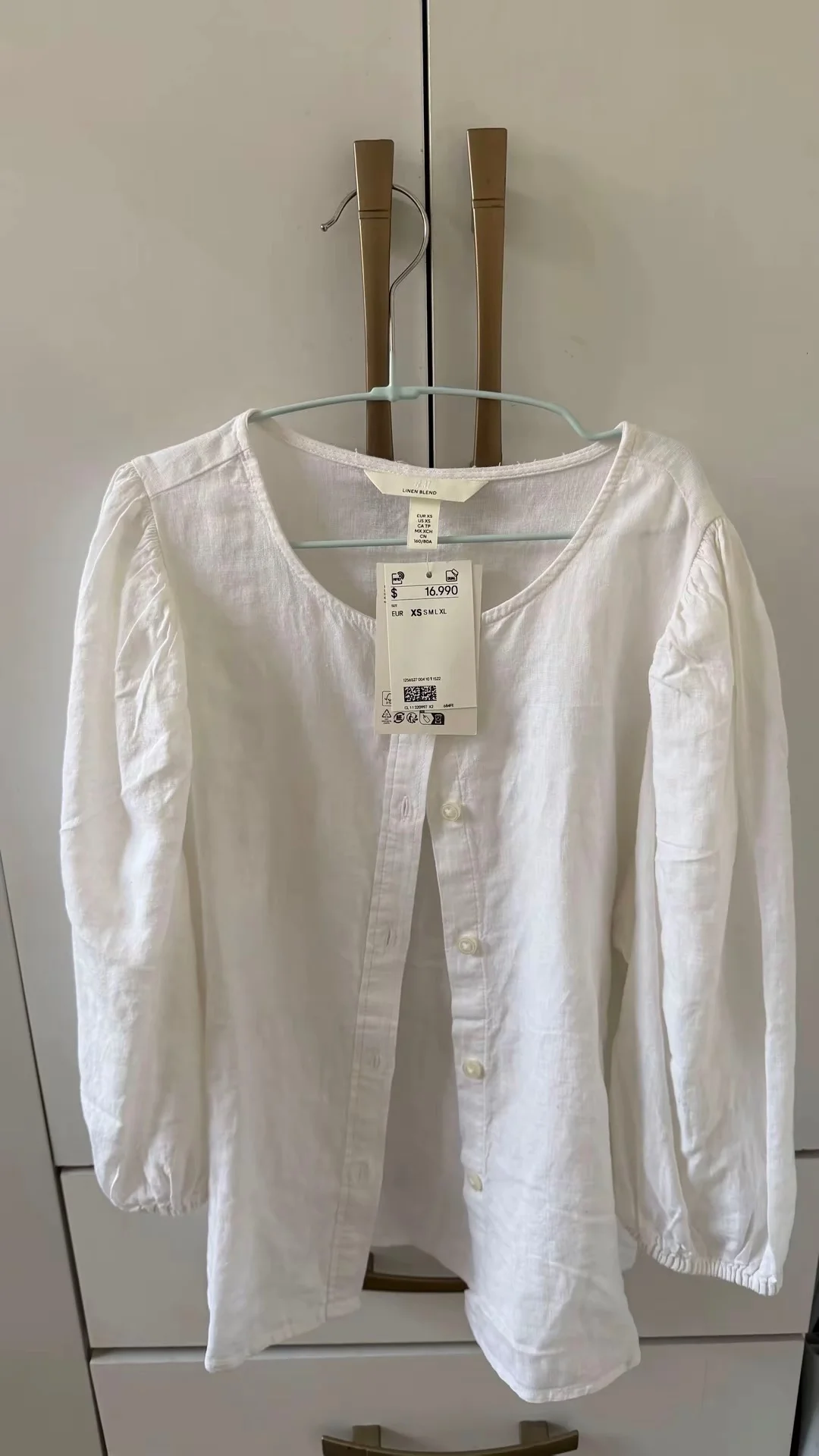 Usado por Francisca Romero, Blusa nueva , talla XS