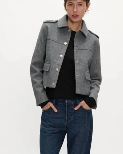 Usado por trinidad mistretta, Chaqueta gris zara , talla M-L