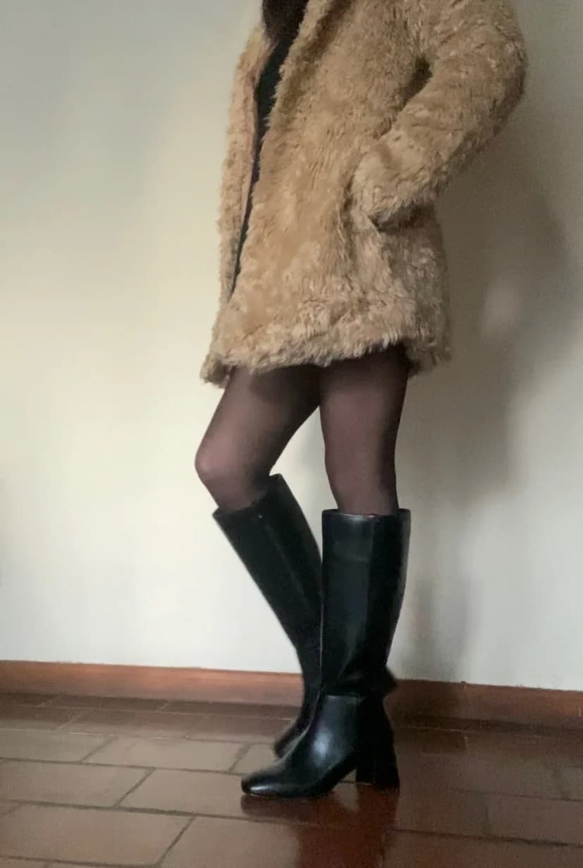 Abrigo peludo topshop beige — foto 1