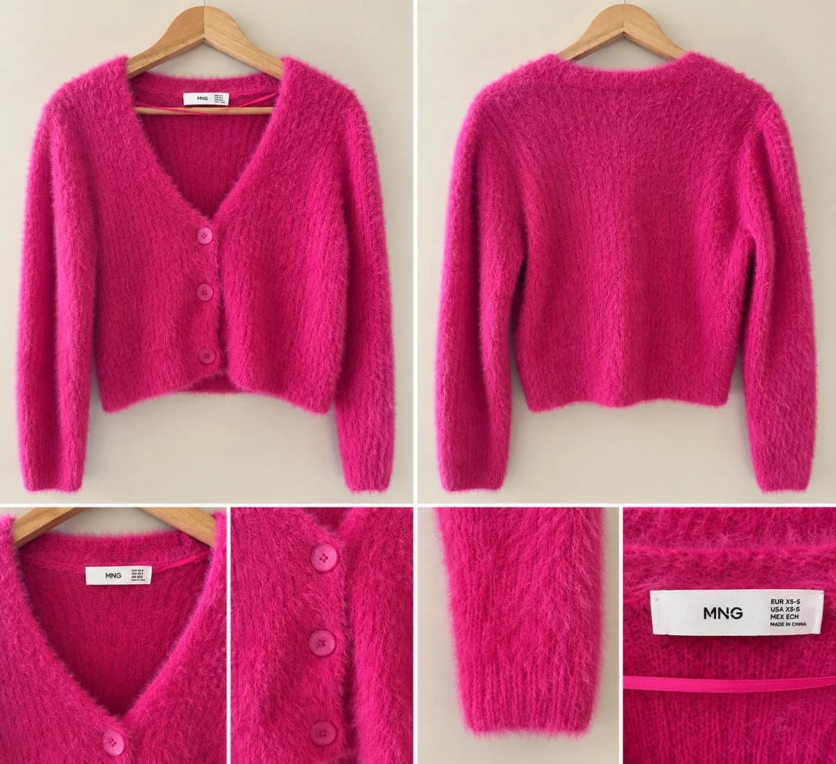 Usado por Daniela Fuentes Vicente, Cardigan peludito , talla M