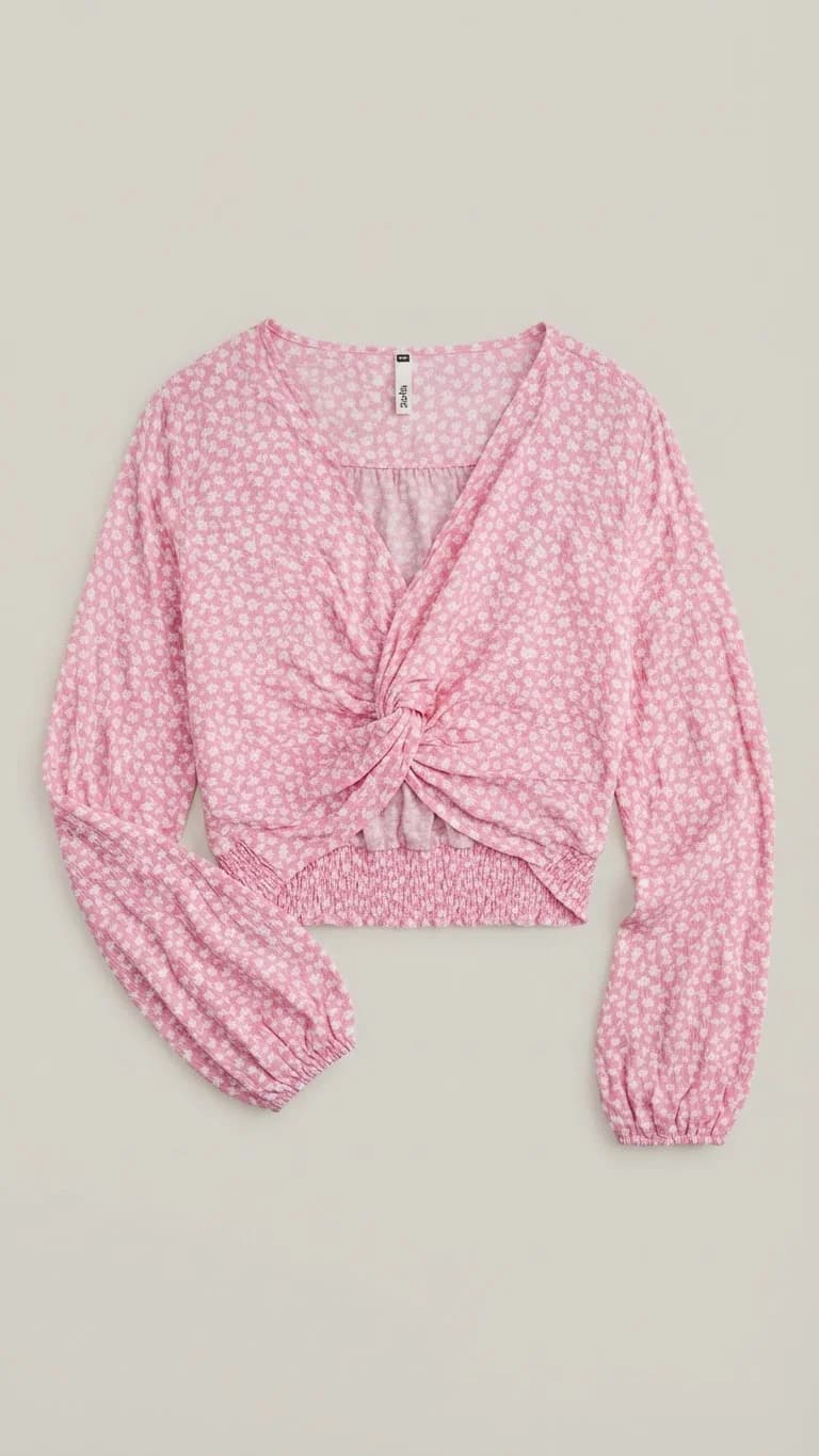 Usado por Agustina Crespillo, Blusa rosada, talla S