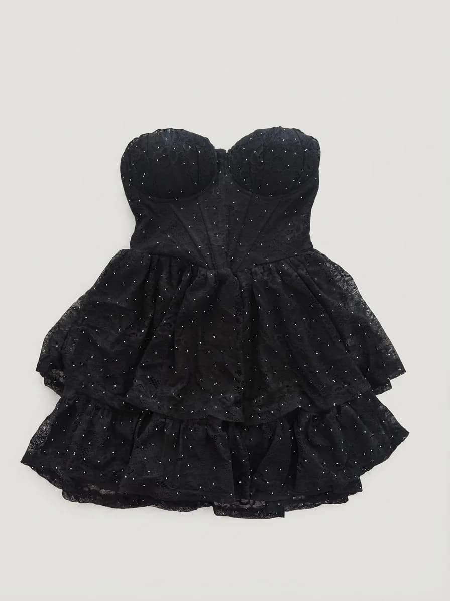 Mini vestido brillos — foto 1