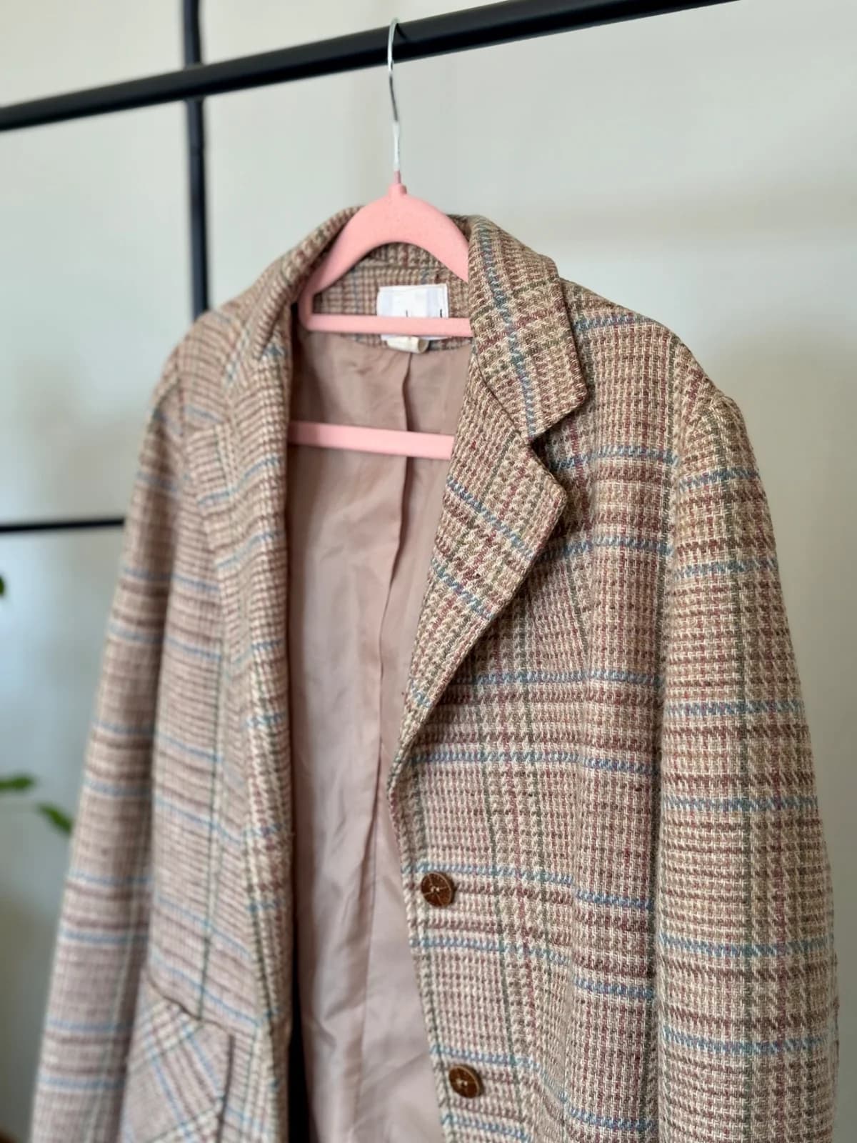 Usado por muchapercha.cl, Blazer beige cuadrillé, talla S