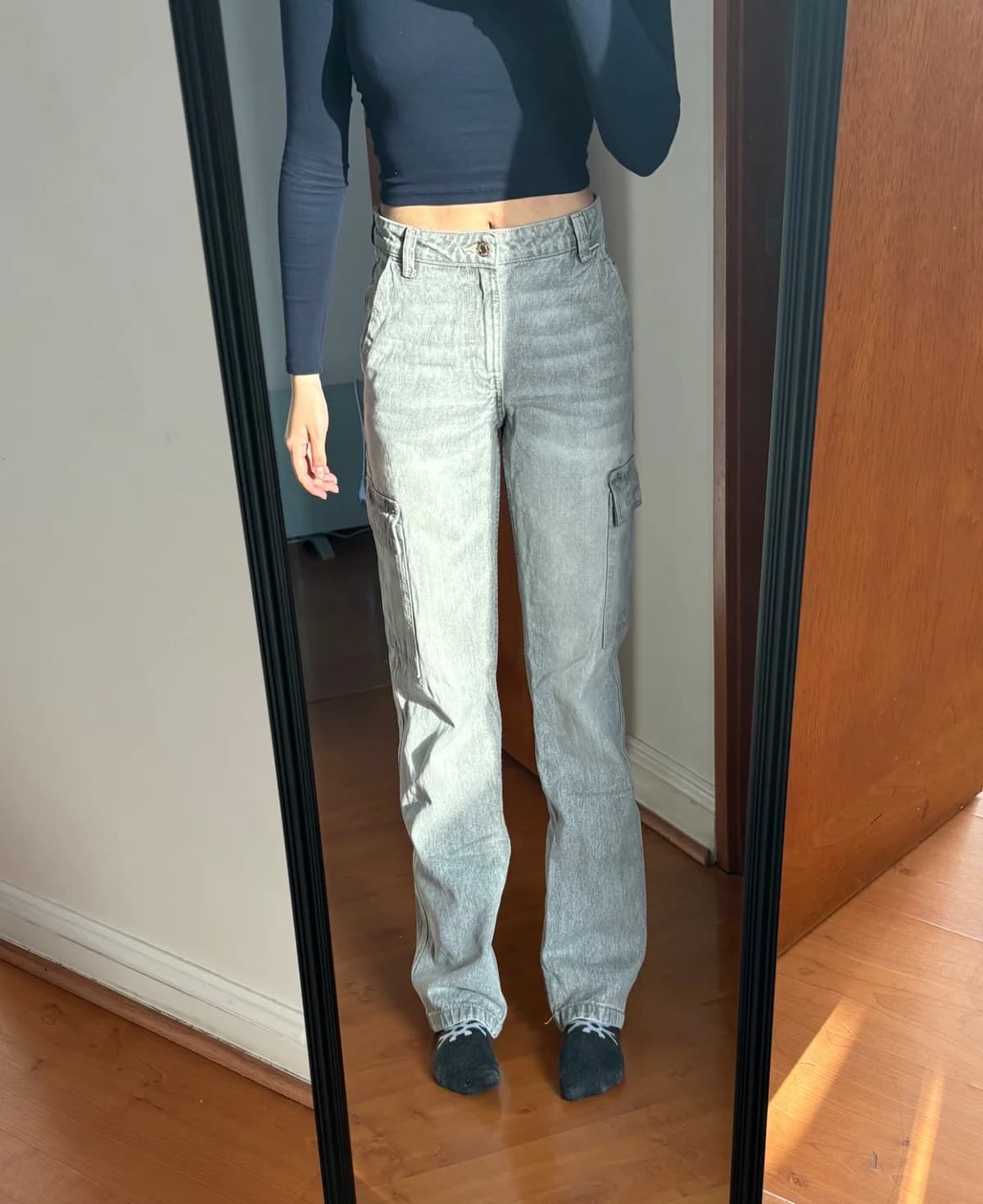 Jeans Cargo Mid Rise