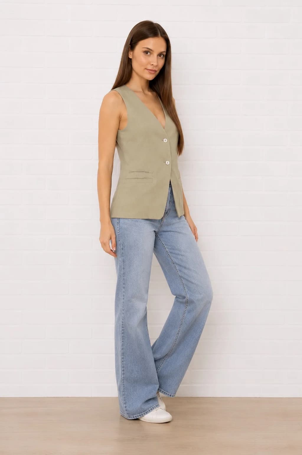 Usado por Monserrat, Gillette verde militar , talla S