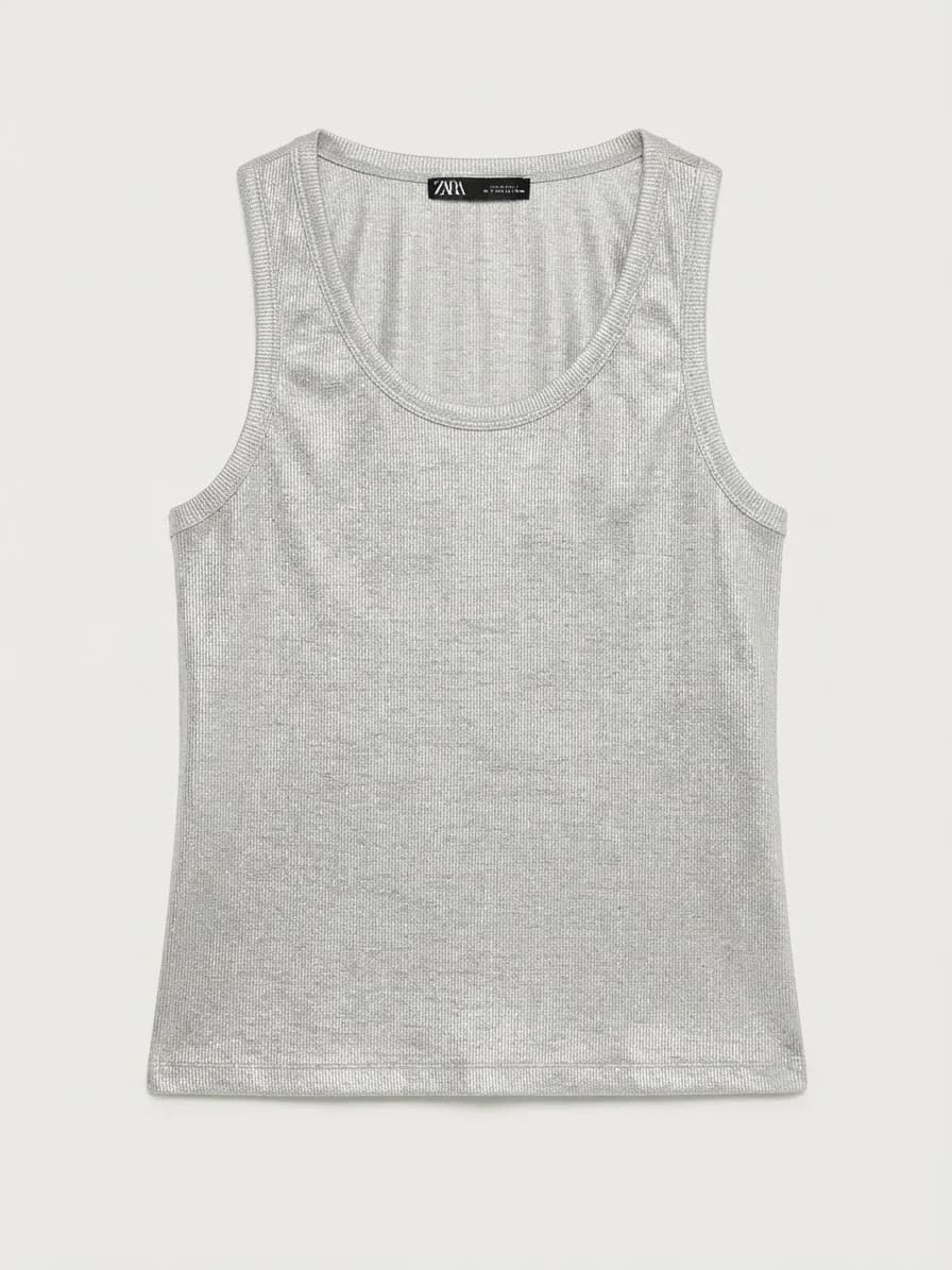 Top Zara Plateado — foto 1