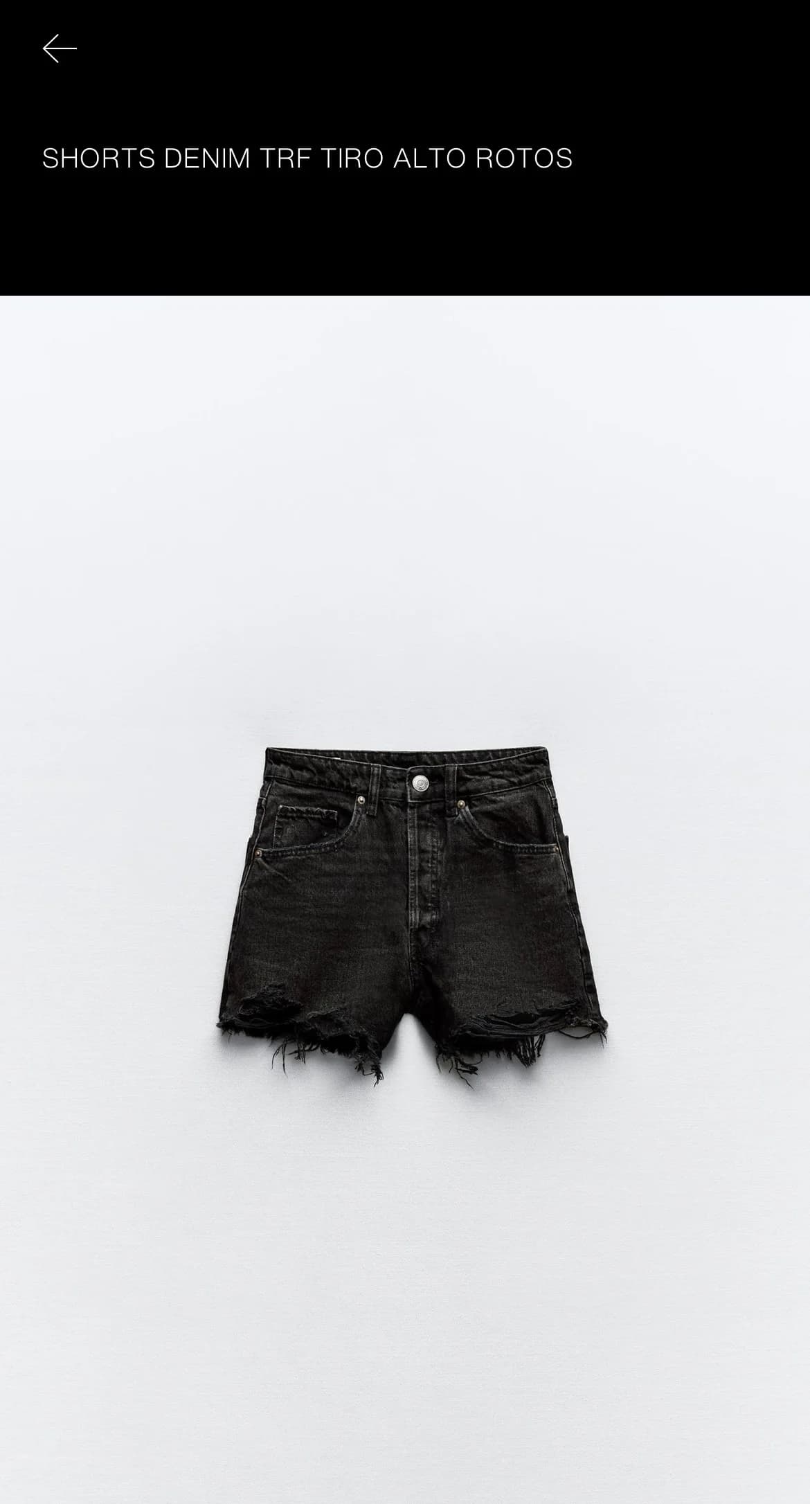 Shorts Demin TRF Tiro Alto Rotos — foto 1