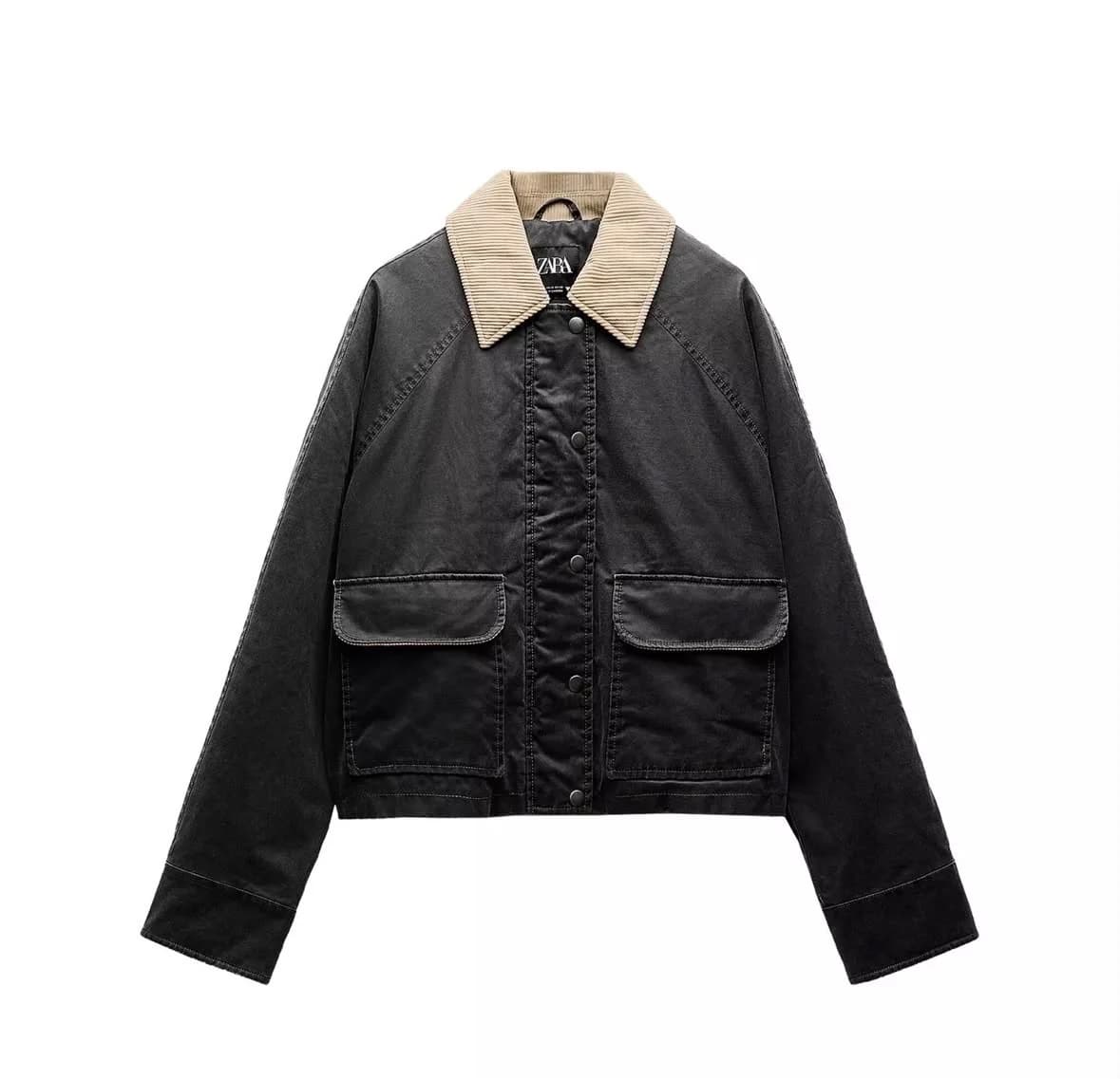 Usado por Magdalena astudillo, Chaqueta engomada Zara nueva, talla M