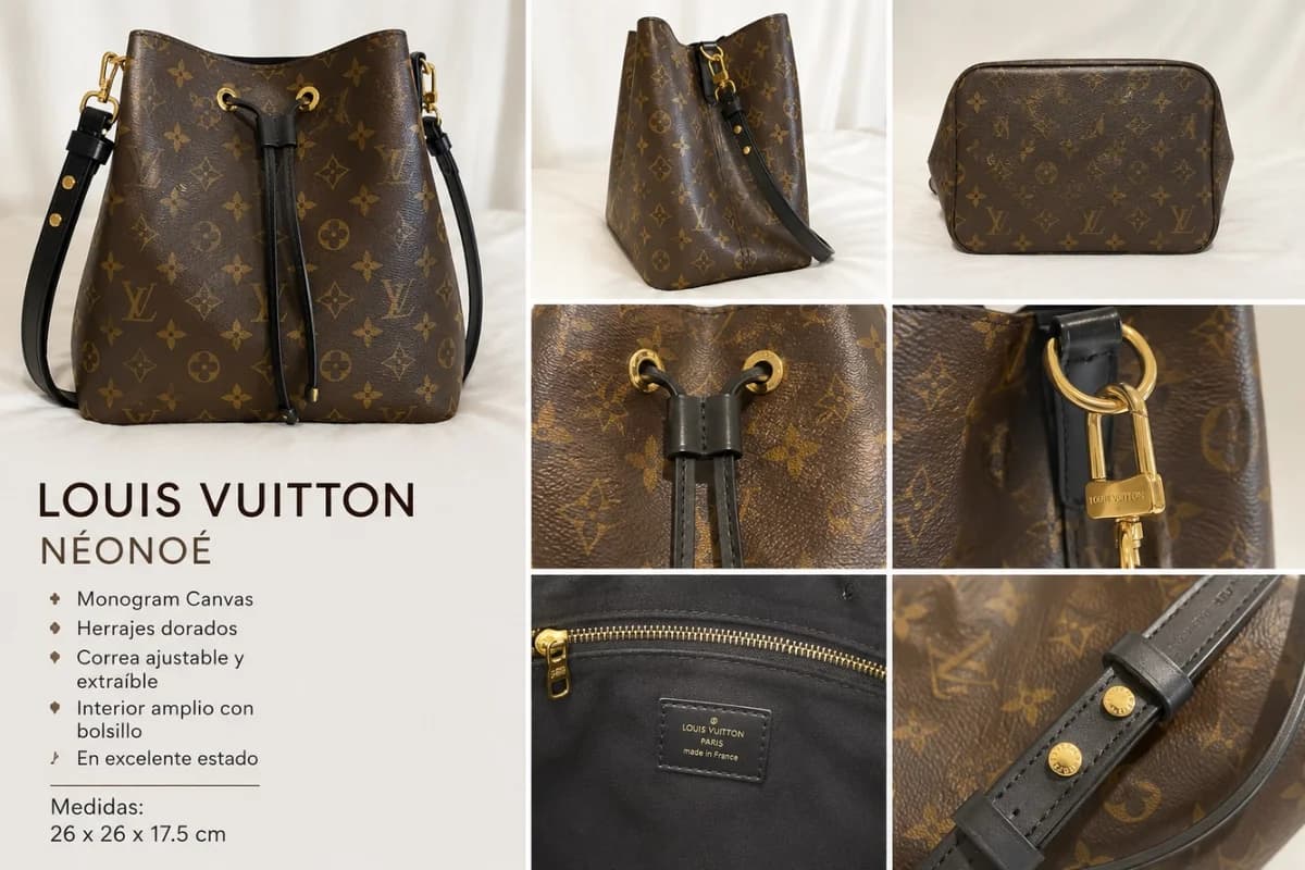 Usado por Fran_iop, Bolso Neo Noé LV, talla 26x26x17,5