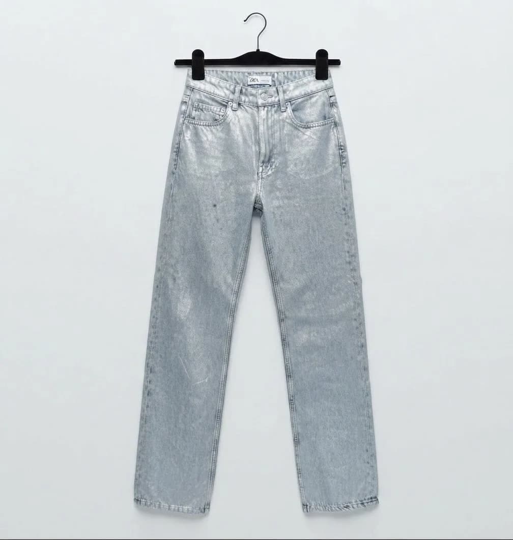 Pantalón brillos straight | ZARA — foto 1