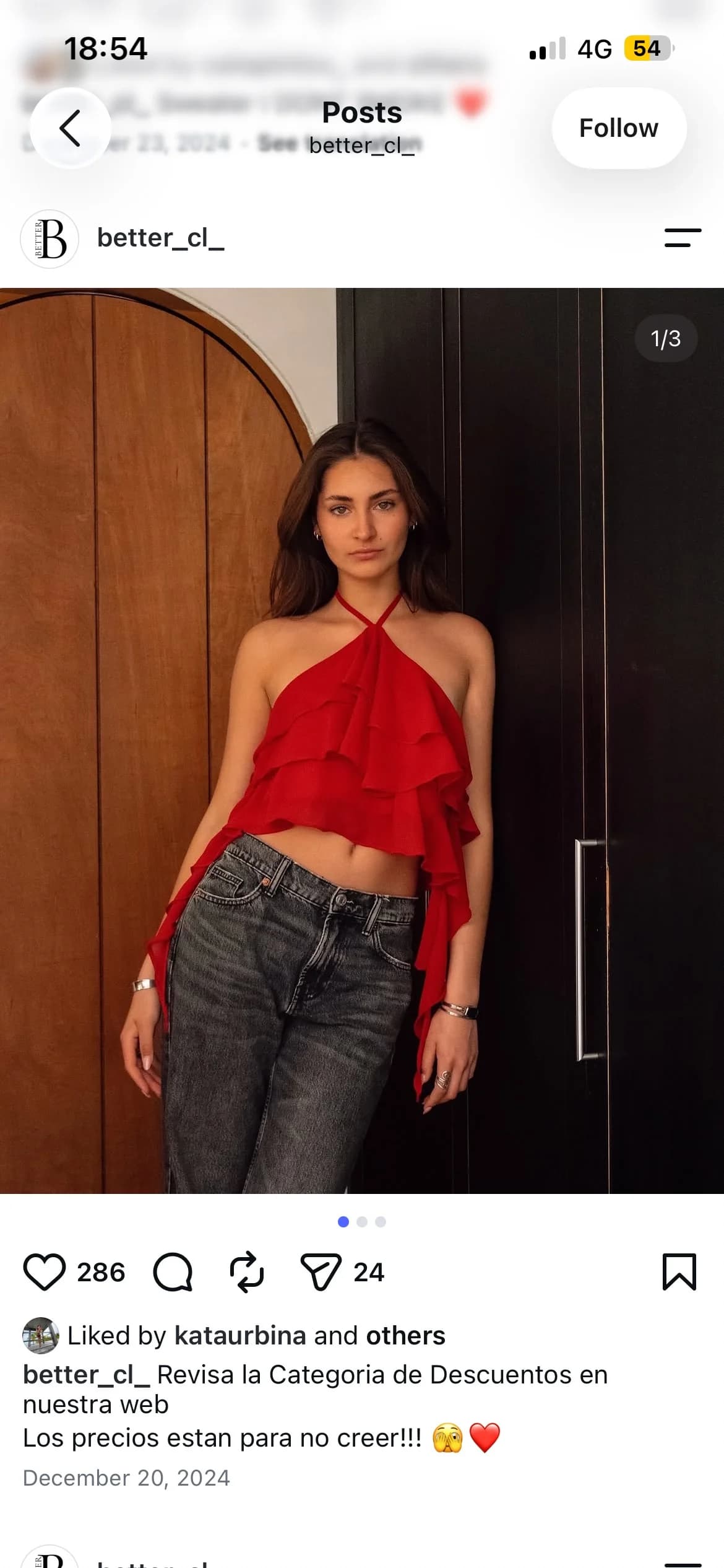 Usado por Grace, Polerita vuelos, talla S