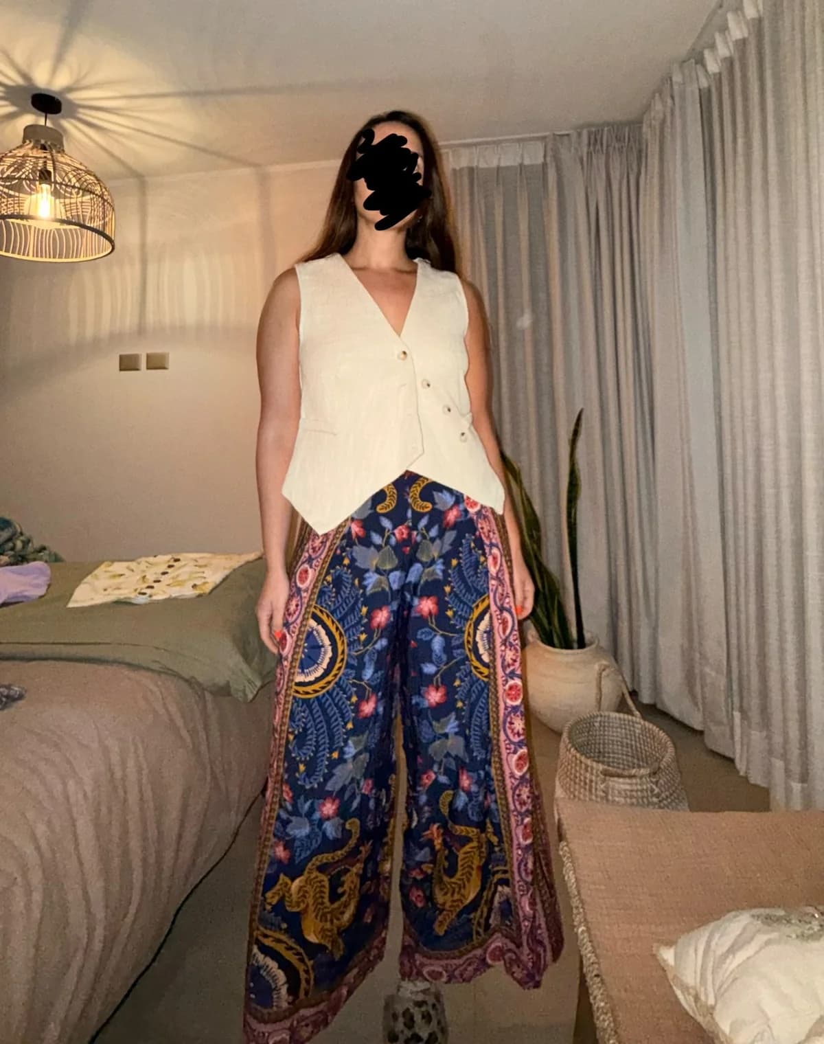 Usado por Caterina Contreras, Pantalón Farm Rio, talla S