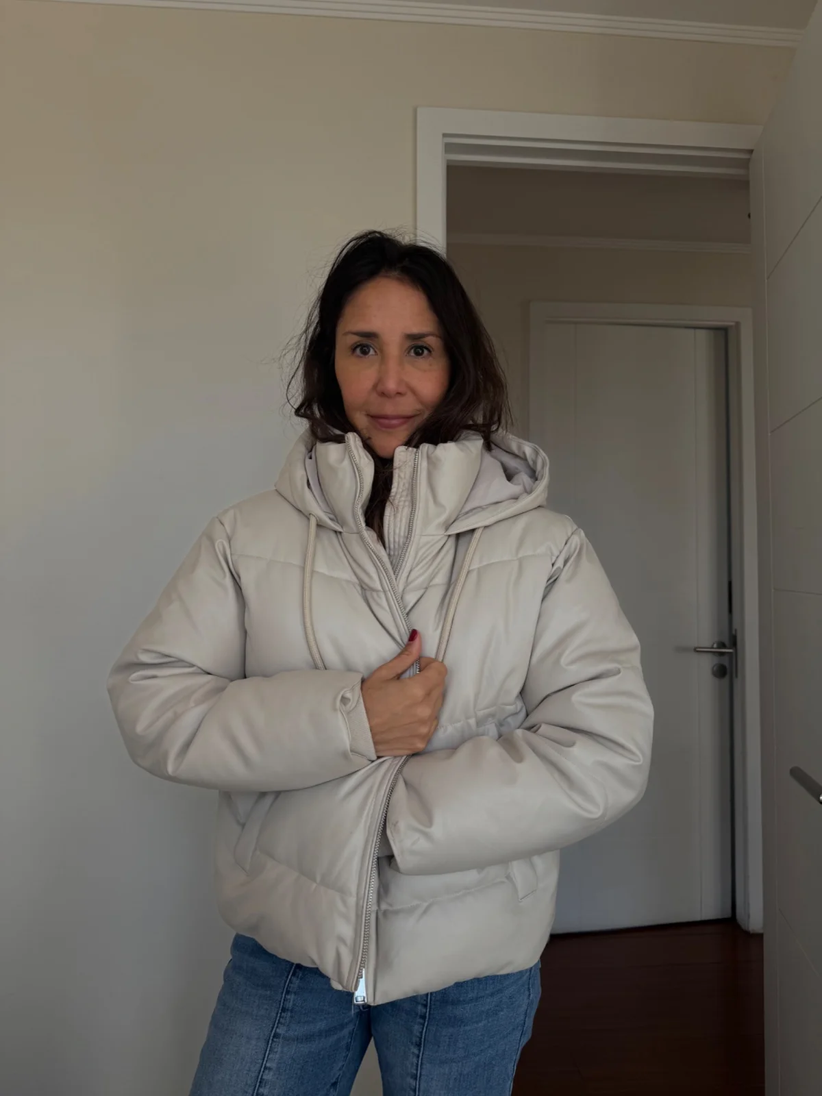 Parka crema