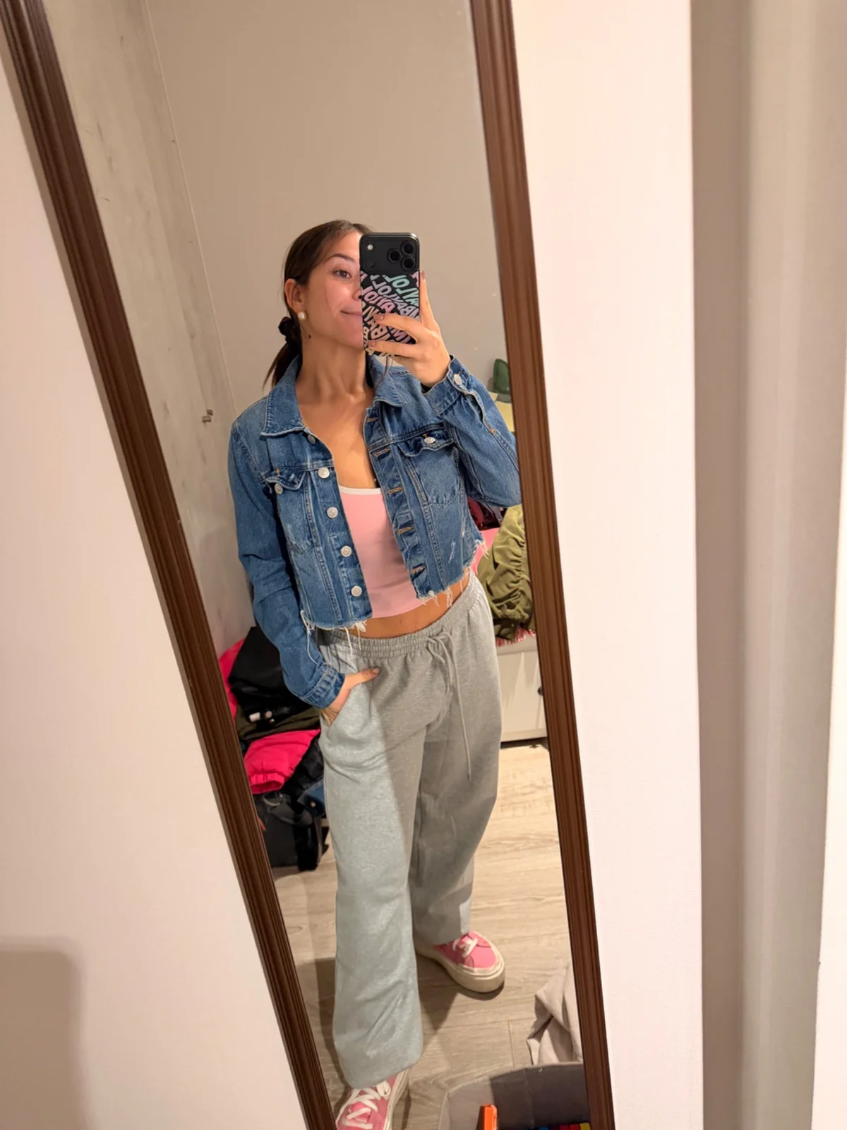 Usado por Dominique Verdugo , Chaqueta jeans , talla M