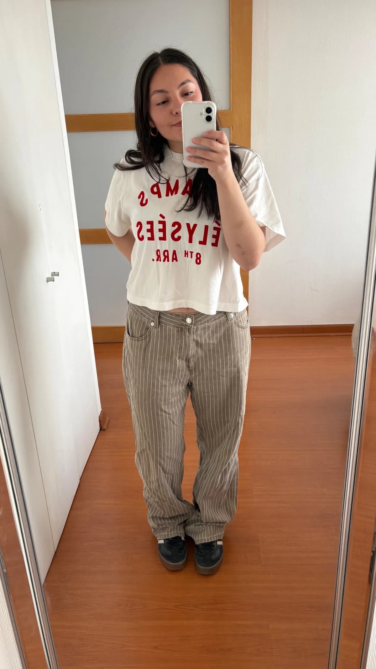 Usado por Isidora Baxter, Pantalón Rayas Mango, talla 44