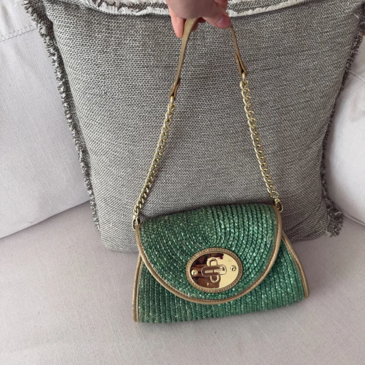 Cartera Nine West de fibra natural tejida — foto 1