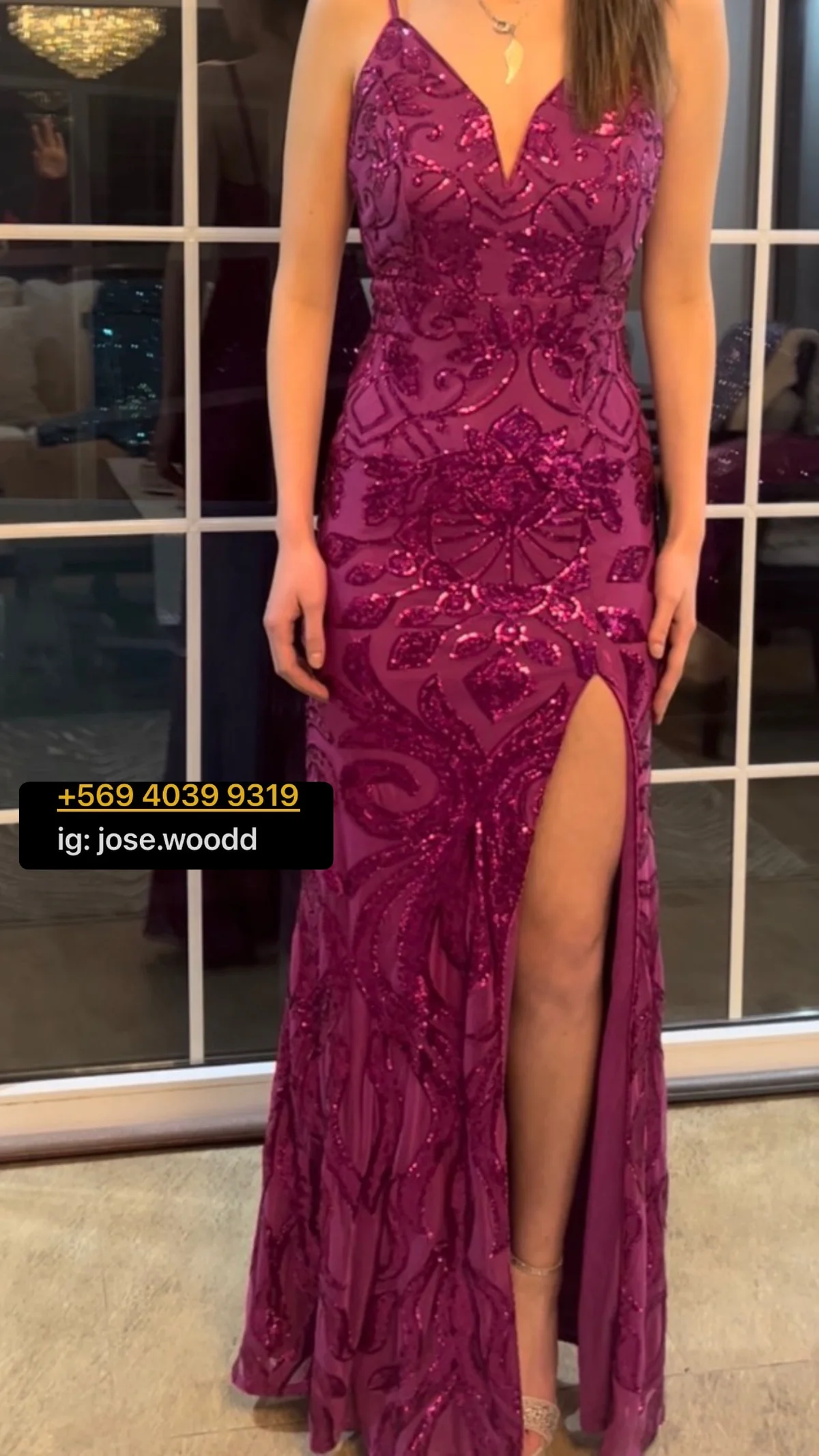 Usado por Josefa Wood, vestido fiesta S (1 uso) lulus , talla S