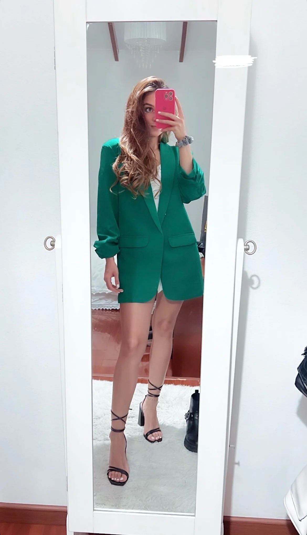 Usado por Luna Lía Reyes Gaete, Blazer Verde, talla L