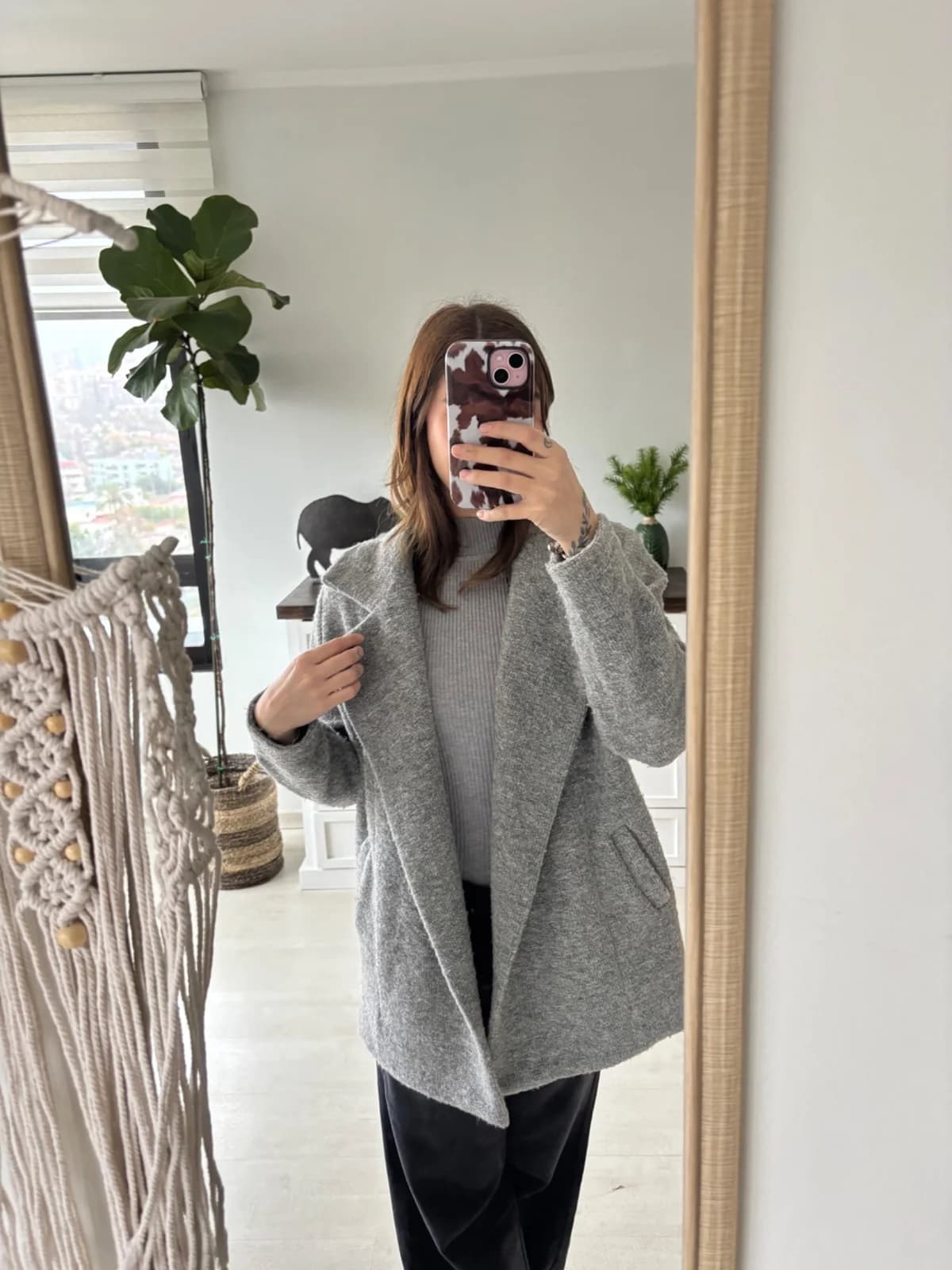 Usado por Maria Jose Muñoz, Abrigo oversized, talla S