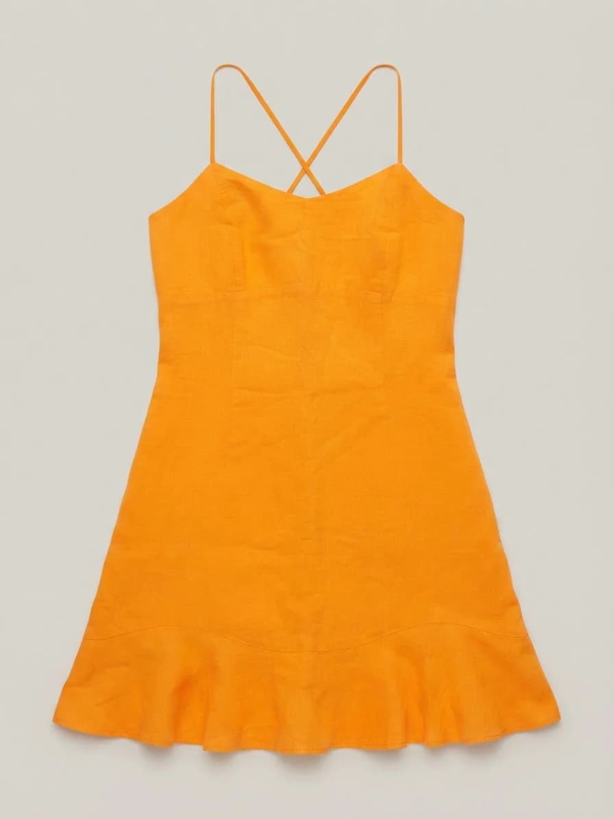 Usado por amanda l, Vestido Zara Naranja Corto, talla M