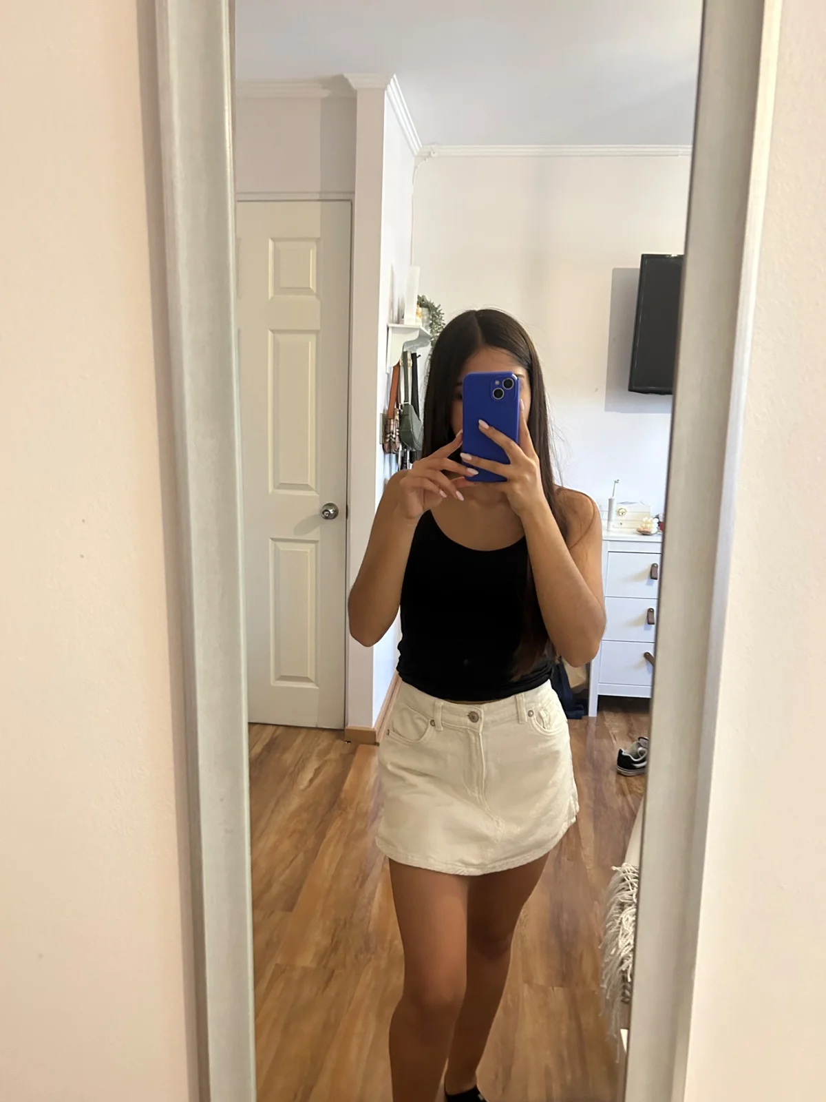Usado por agustina gajardo, falda short zara, talla 32