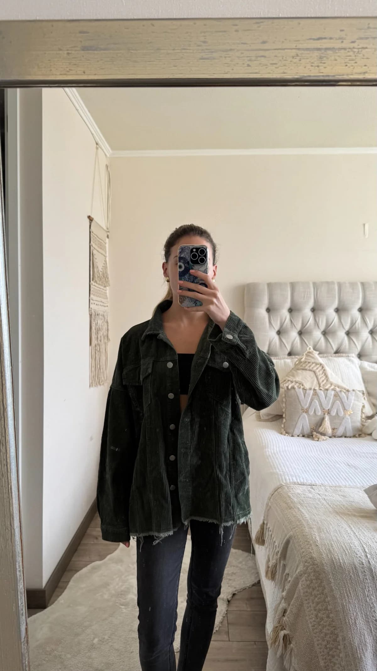 Chaqueta cotelé verde