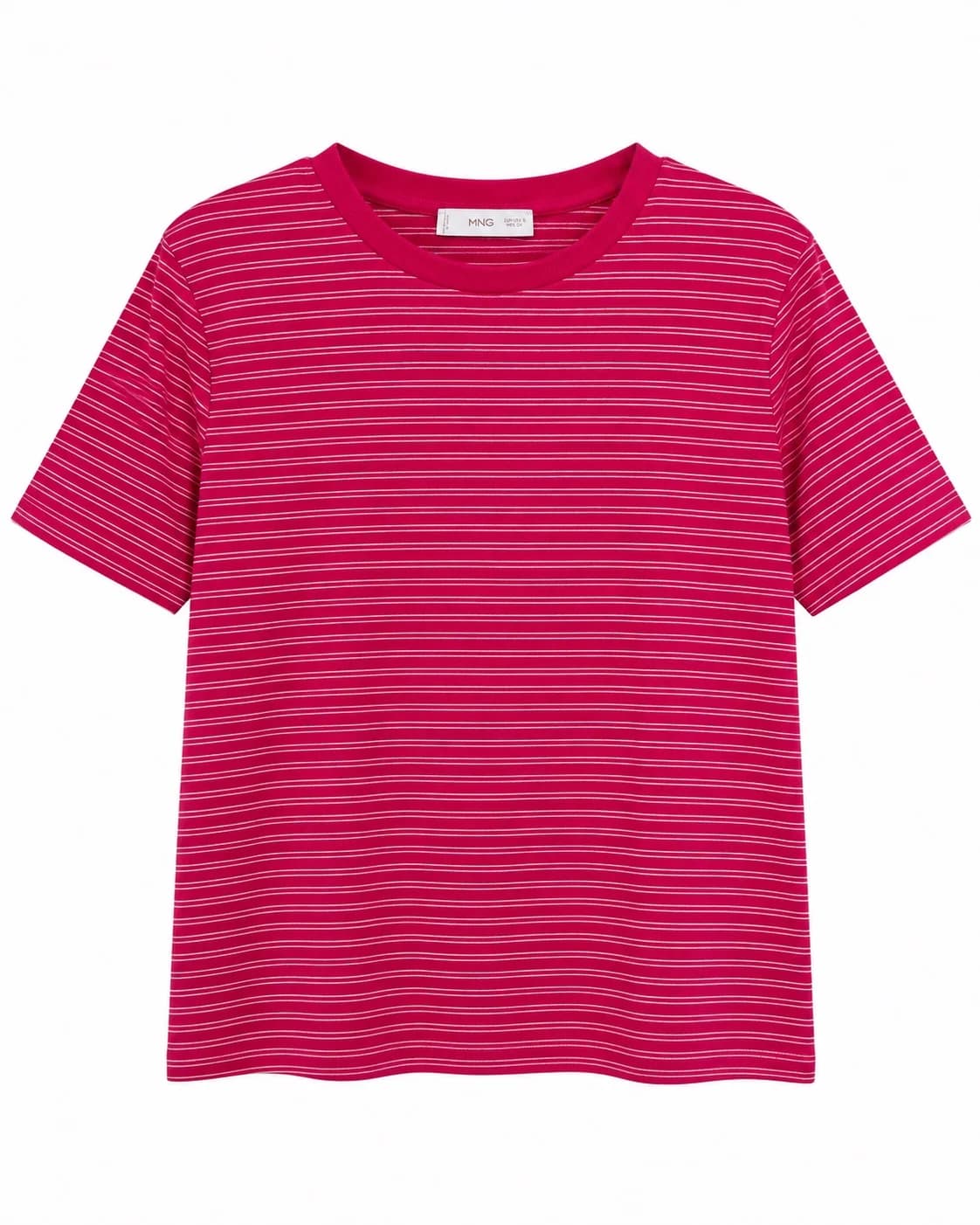 Polera Rosada Lineas Mango — foto 1