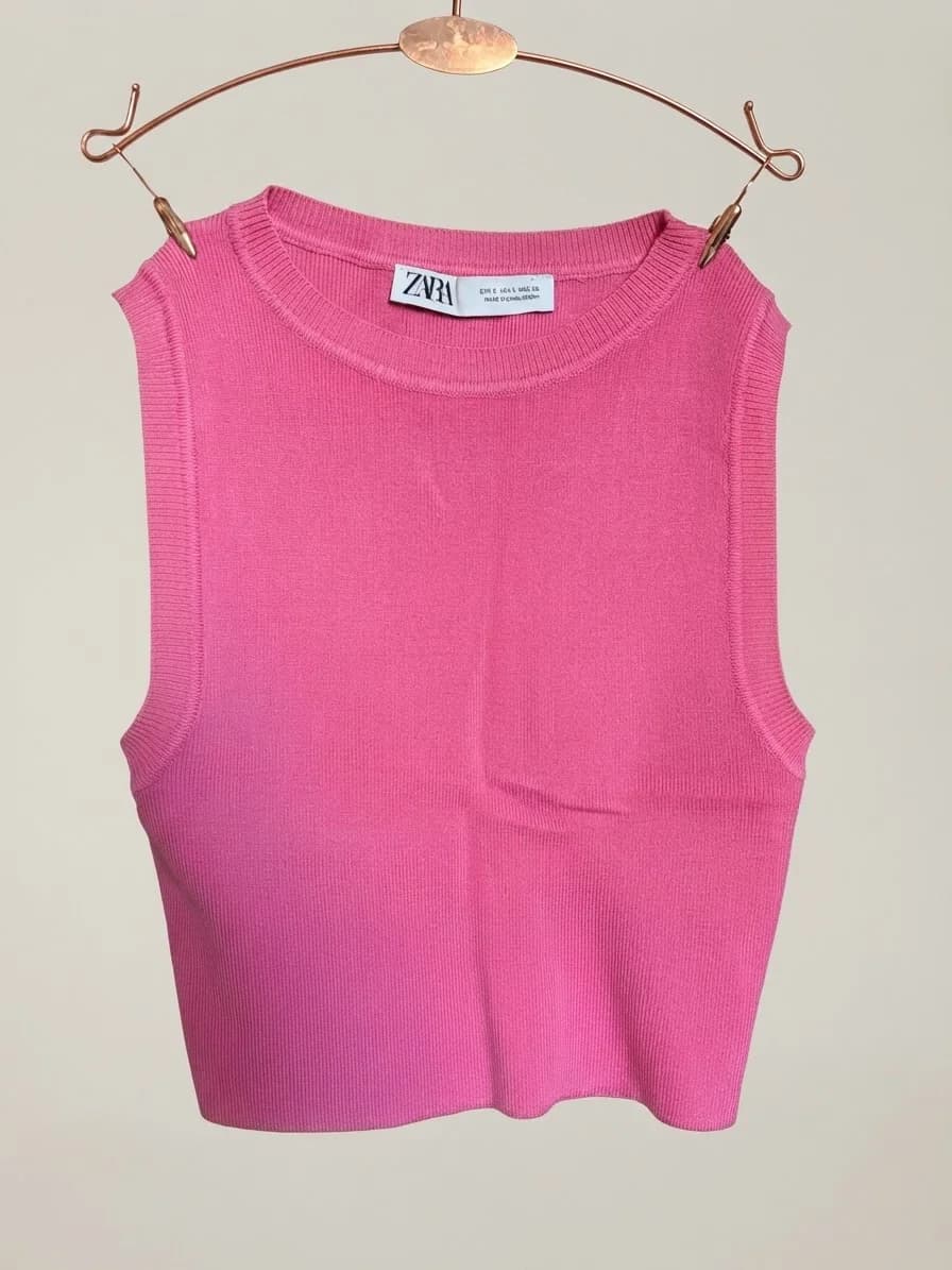 Usado por Javi Muñoz, Top rosado, talla S