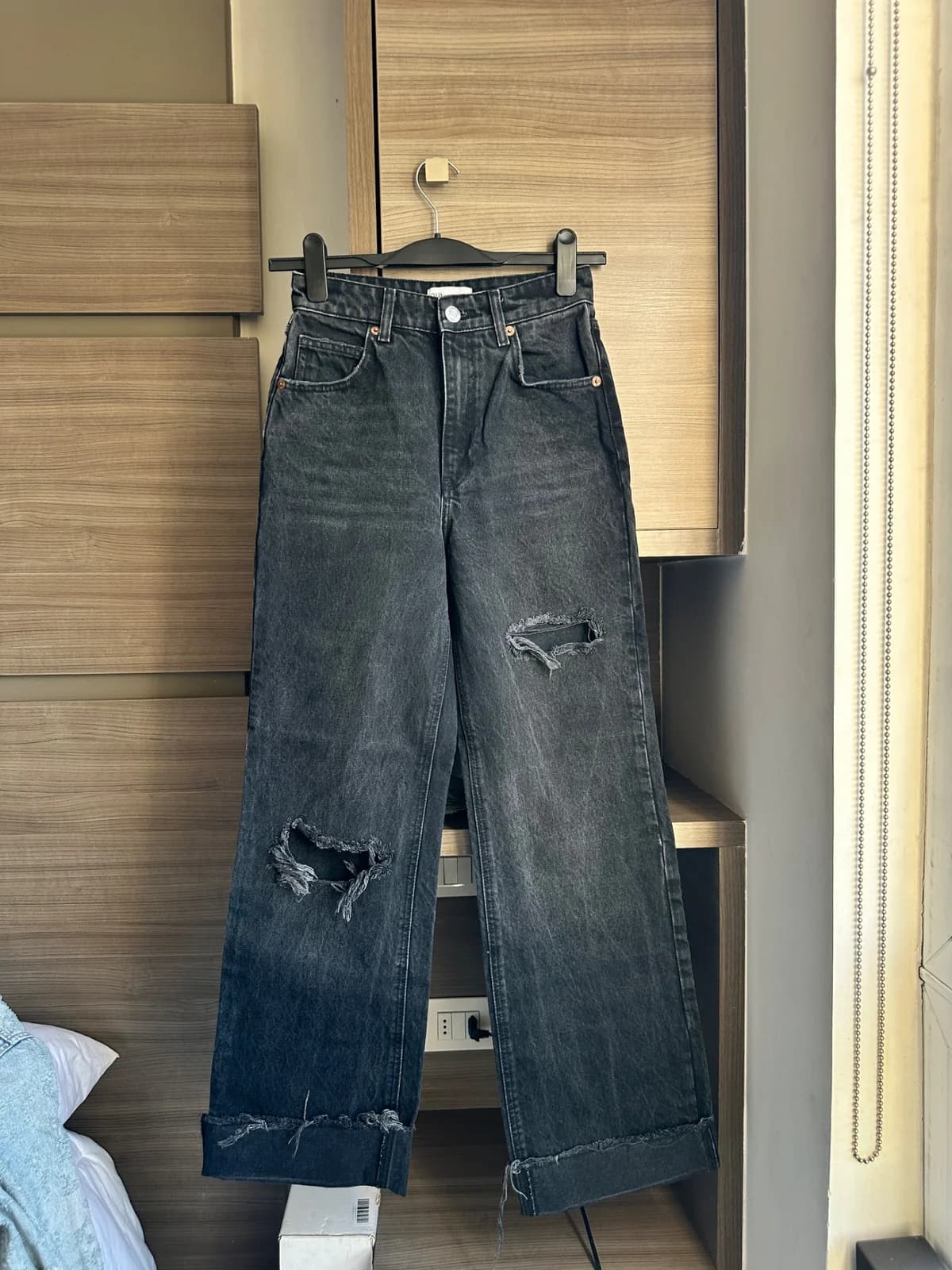 Jeans Wide Leg Negro