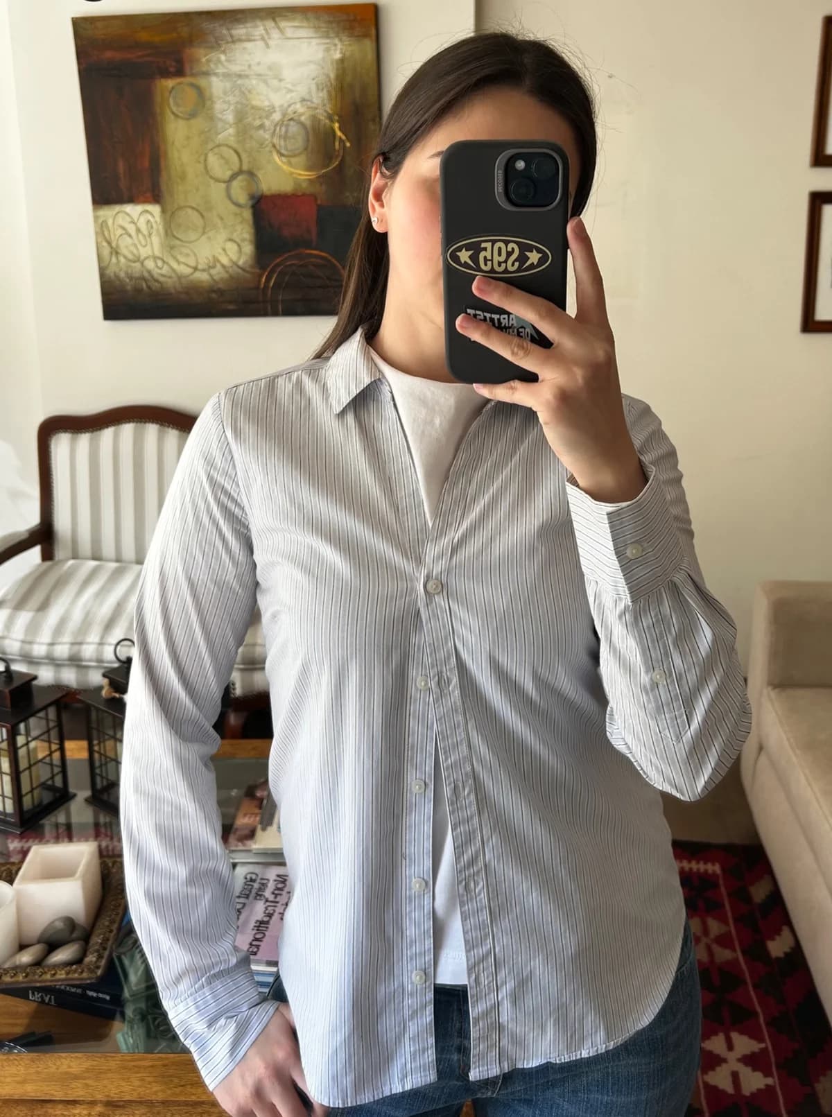 Usado por Amalia Traub , Blusa líneas , talla 36